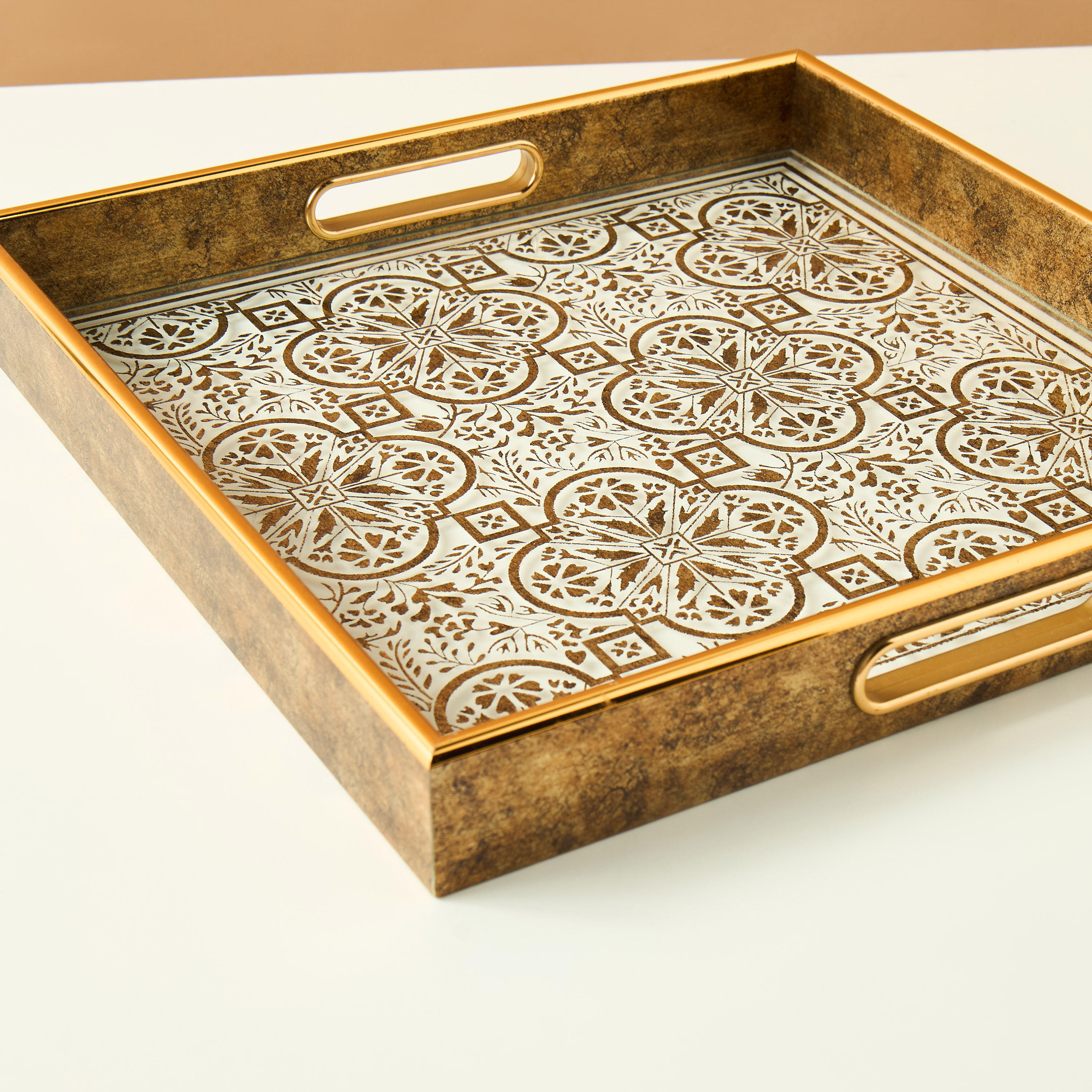 Printed Decorative Tray - 31x31 cms-household-dining-serveware-servingtrays-image-4