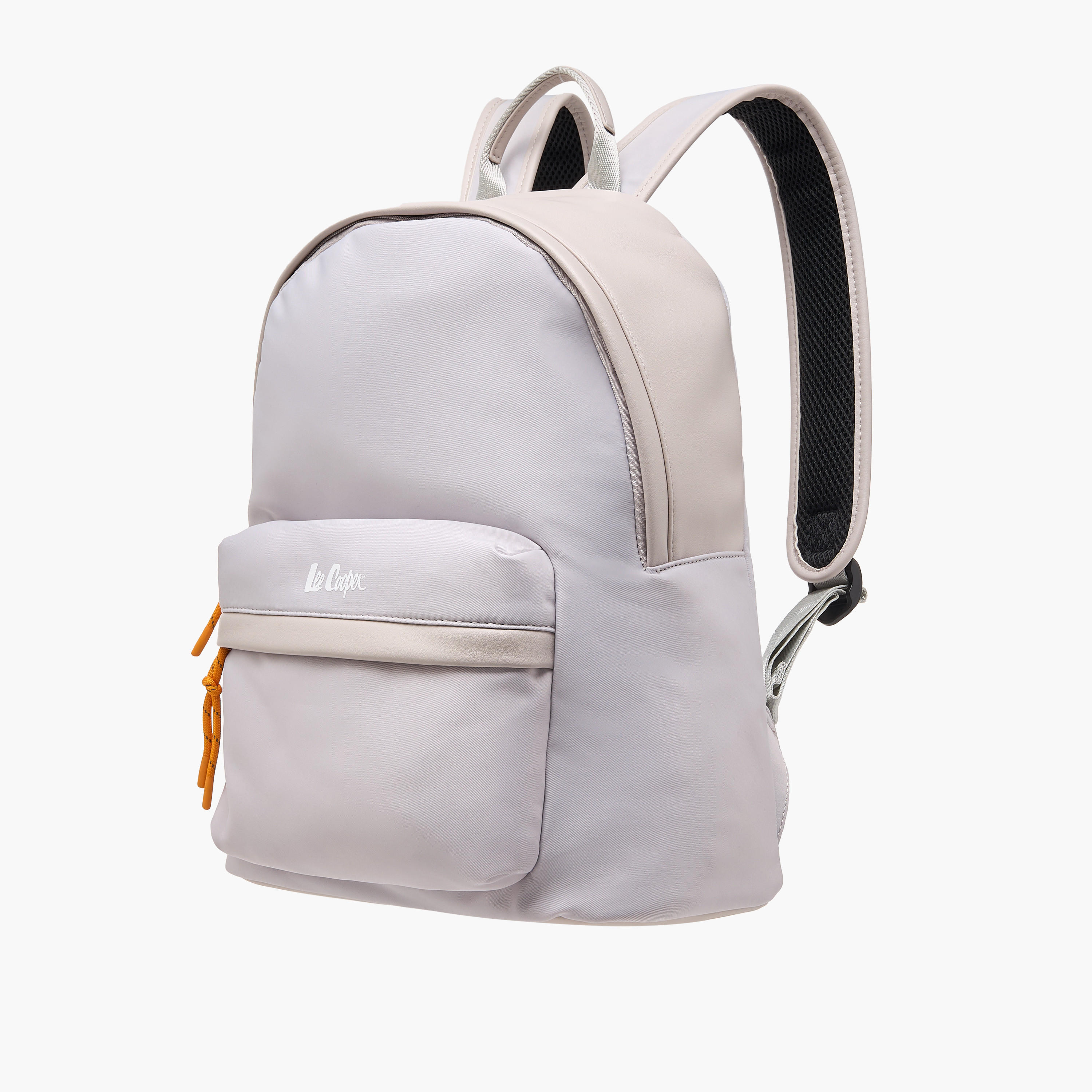 Lee Cooper Logo Print Backpack with Adjustable Shoulder Straps and Zip Closure - 31x40x19 cm-men-bags-image-2