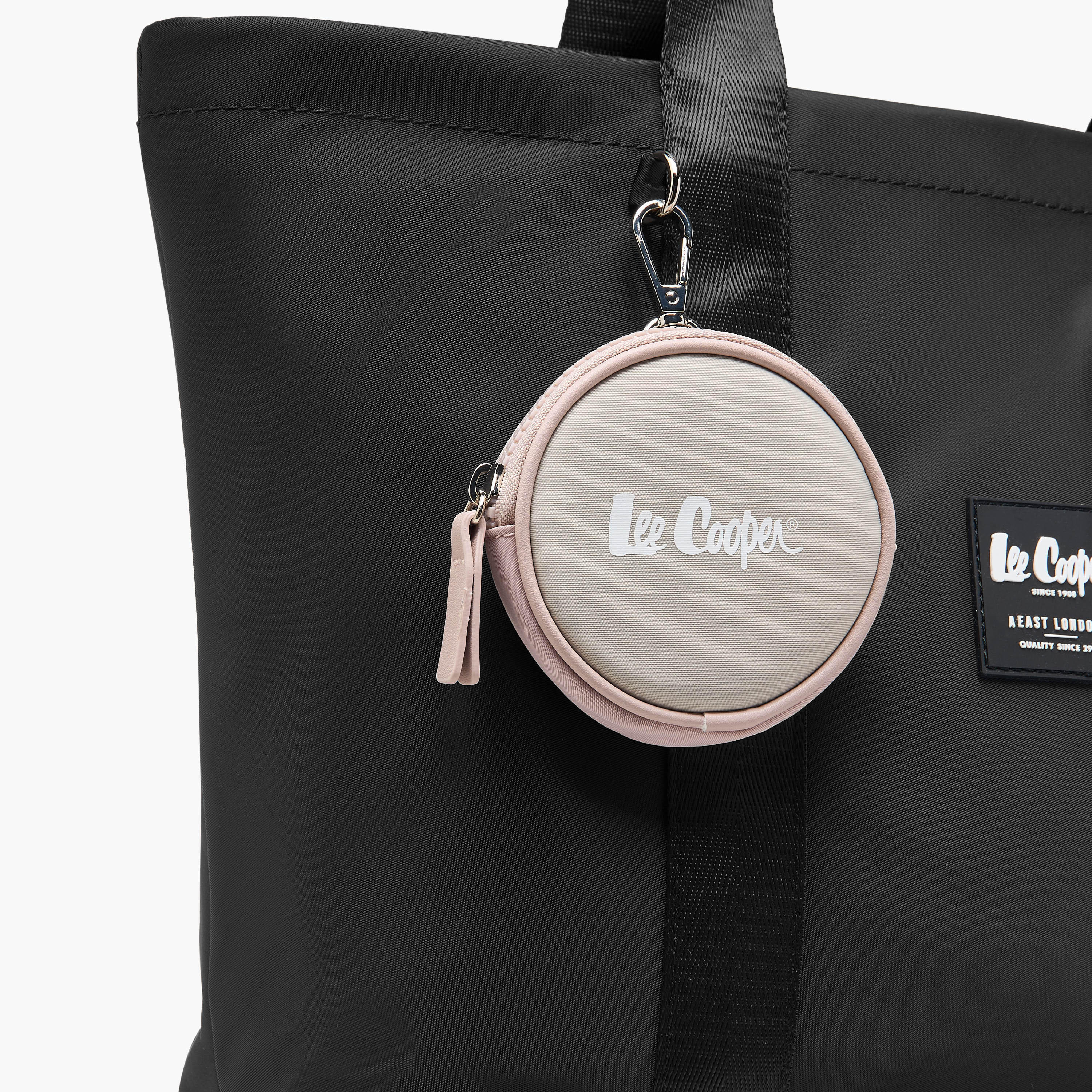 Lee Cooper Logo Print Tote Bag with Double Handle and Coin Pouch-women-bagsandwallets-handbags-image-5