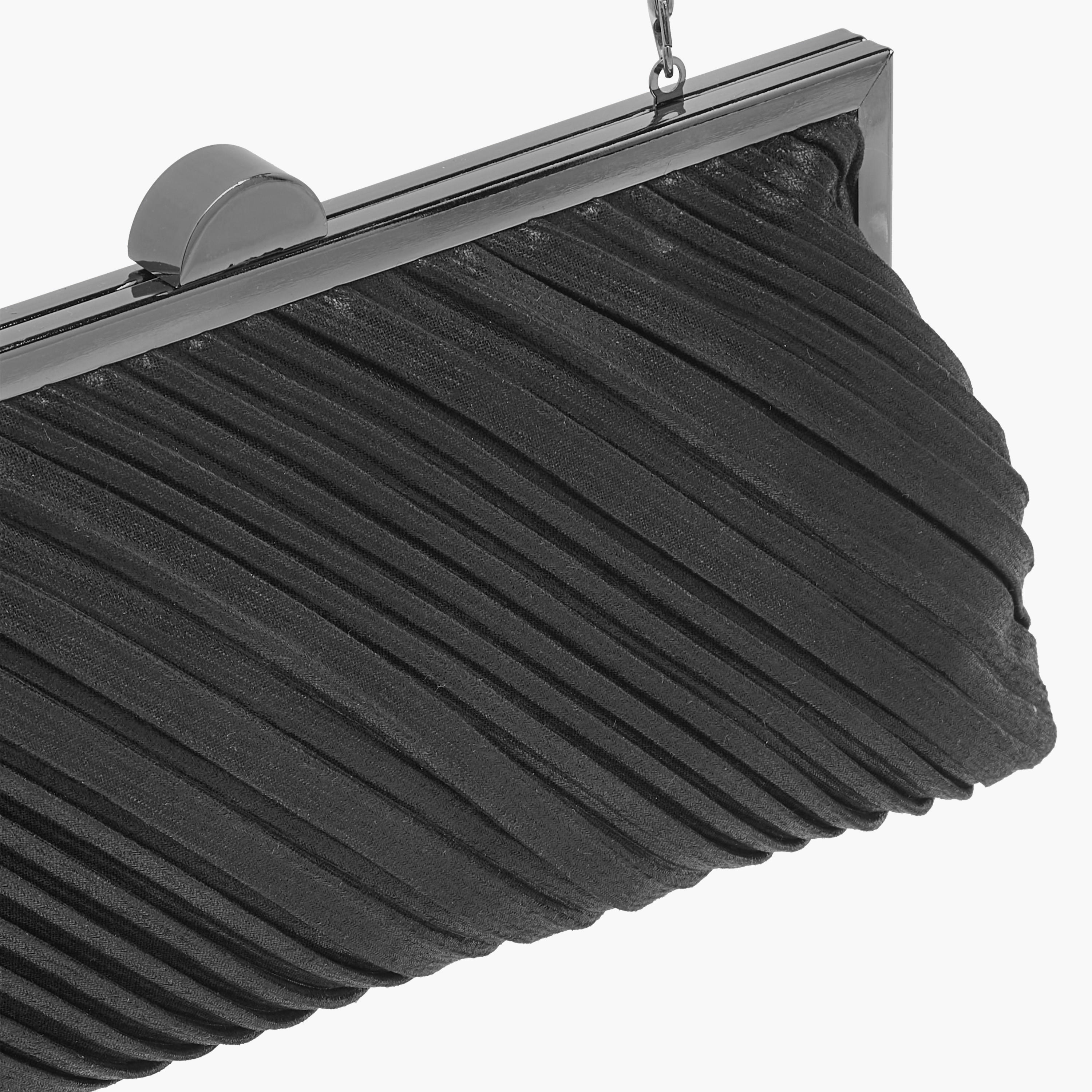 Celeste Textured Clutch with Chain Strap-women-bagsandwallets-wallets-image-4