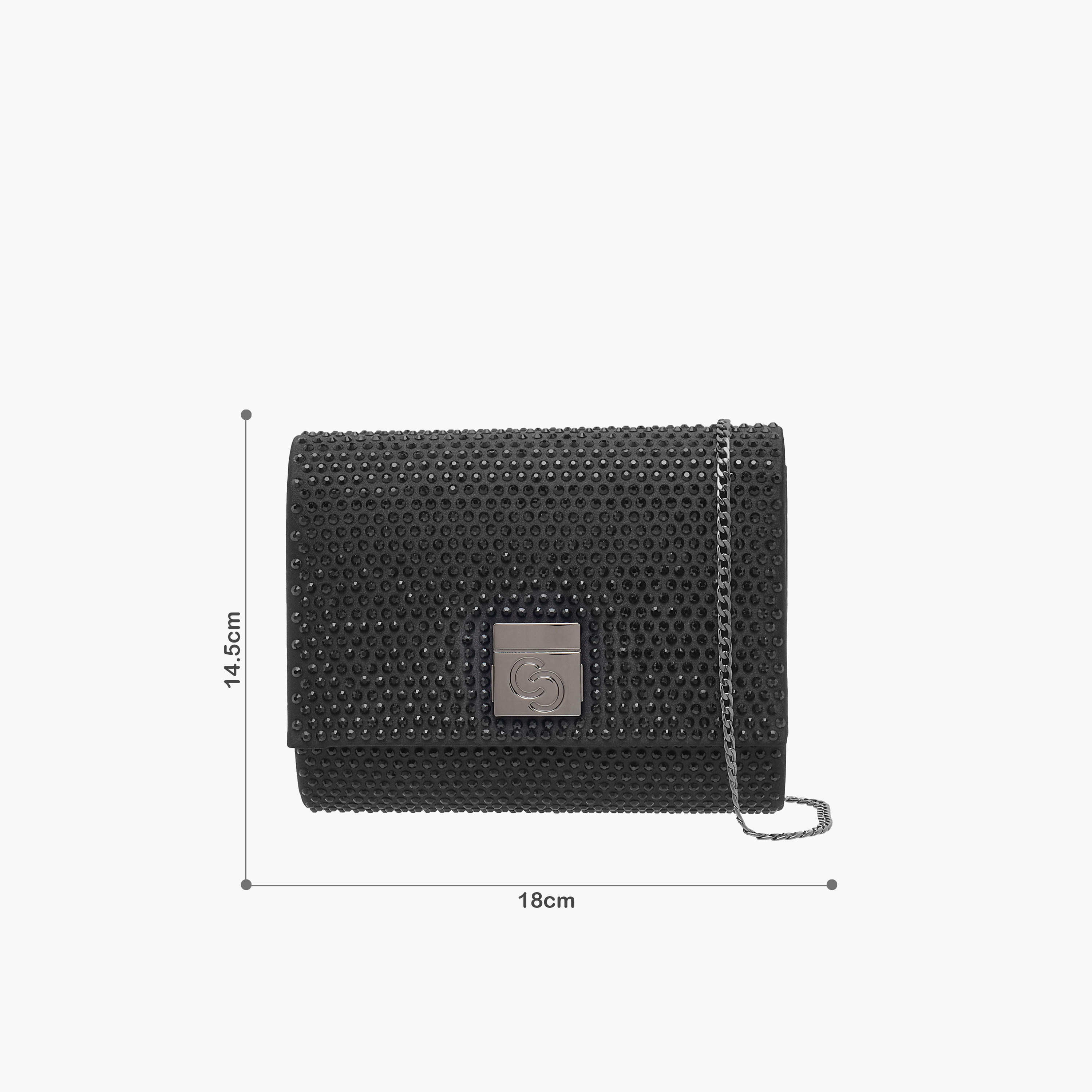 Celeste Embellished Crossbody Bag with Button Closure and Chain Strap-women-bagsandwallets-handbags-image-7