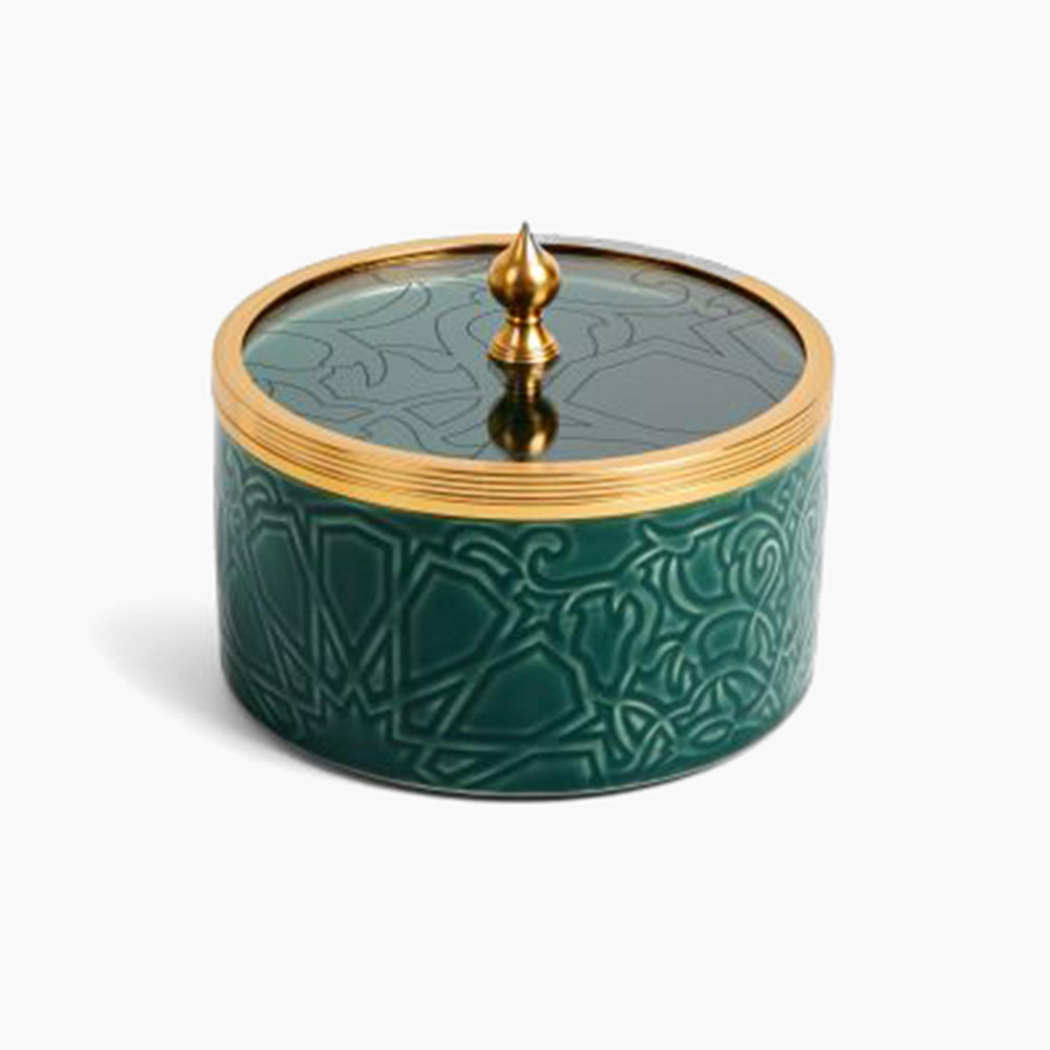 Otantik Printed Date Bowl with Cover - 16 cm-household-dining-dinnerware-bowls-image-1