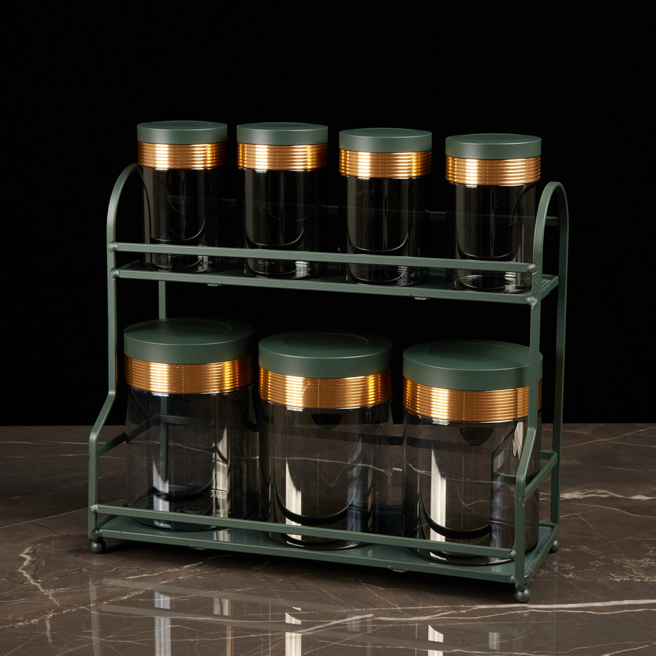 طقم علب بورسلان 7 قطع مع حامل من أوتانتيك-household-kitchen-foodstorage-containers-image-2