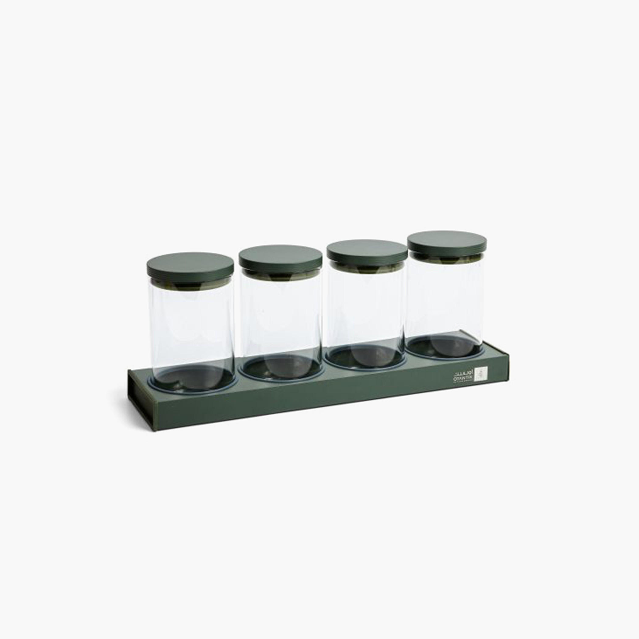 Otantik 5-Piece Jar with Tray Set-household-kitchen-foodstorage-canistersandjars-image-1