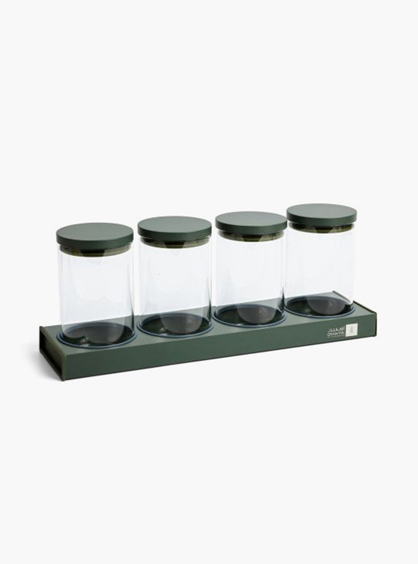 Otantik 5-Piece Jar with Tray Set-household-kitchen-foodstorage-canistersandjars-image-1