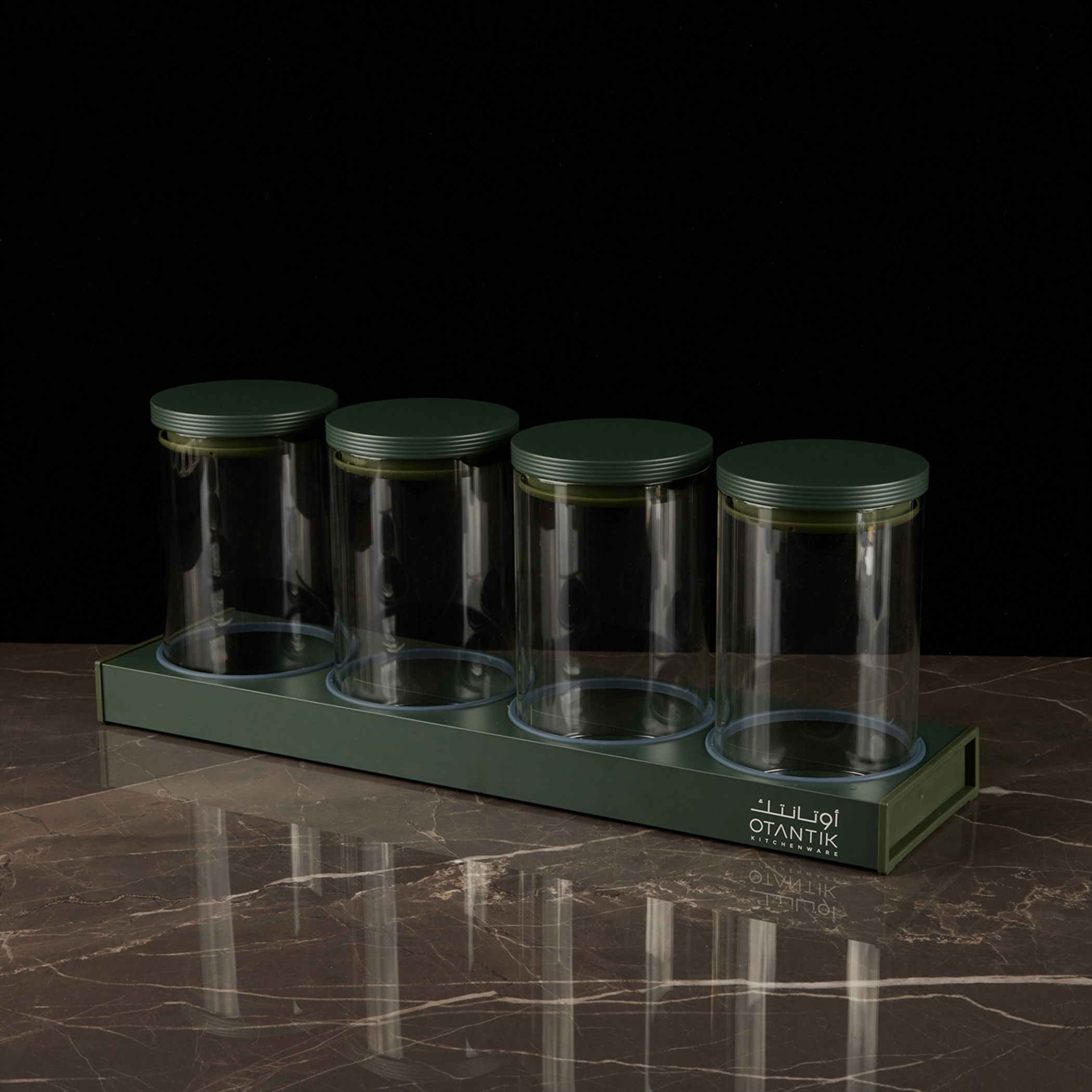 Otantik 5-Piece Jar with Tray Set-household-kitchen-foodstorage-canistersandjars-image-2