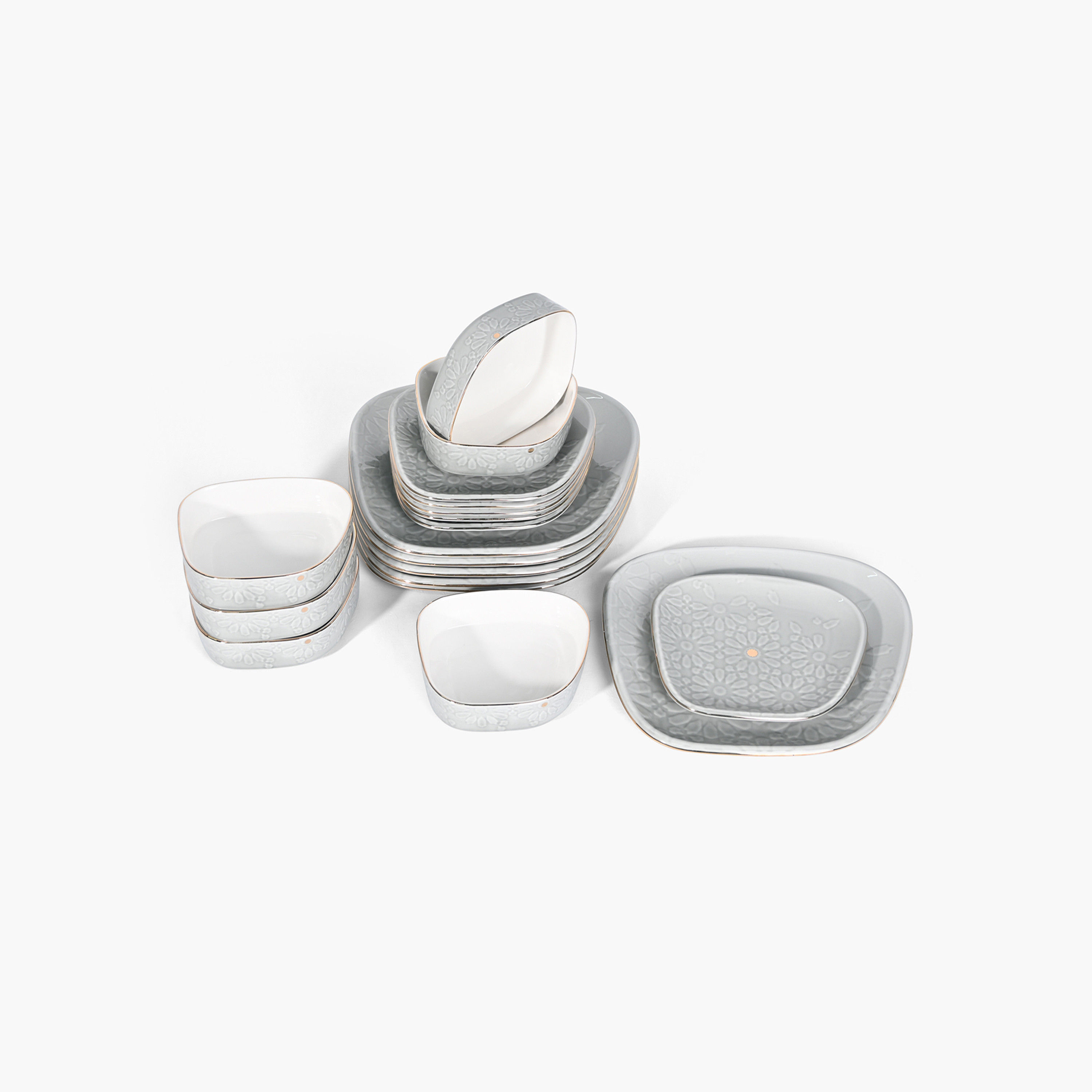 طقم عشاء بورسلان 18 قطعة بطبعات من أوتانتيك-household-dining-dinnerware-dinnersets-image-1