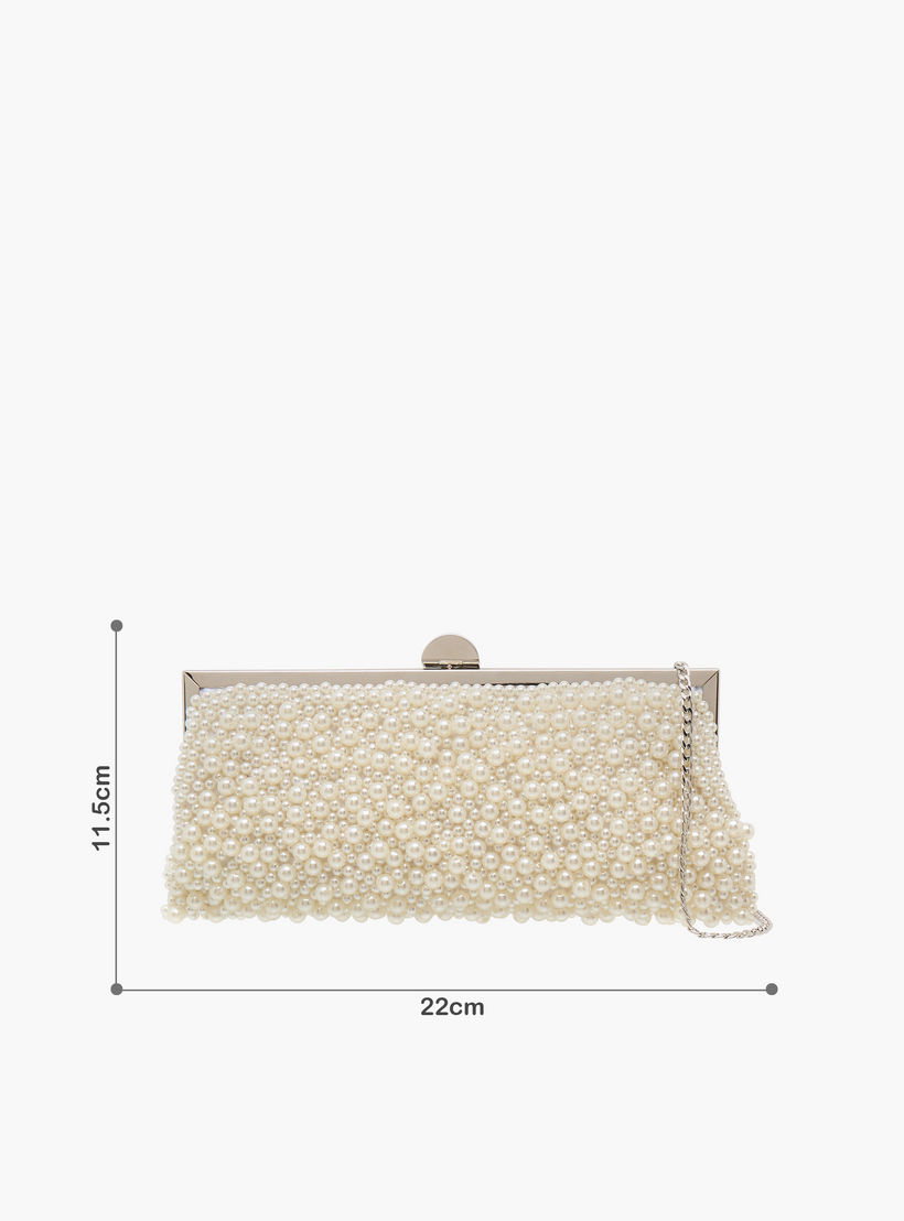 Celeste Pearl Embellished Clutch with Chain Strap-women-bagsandwallets-wallets-image-7