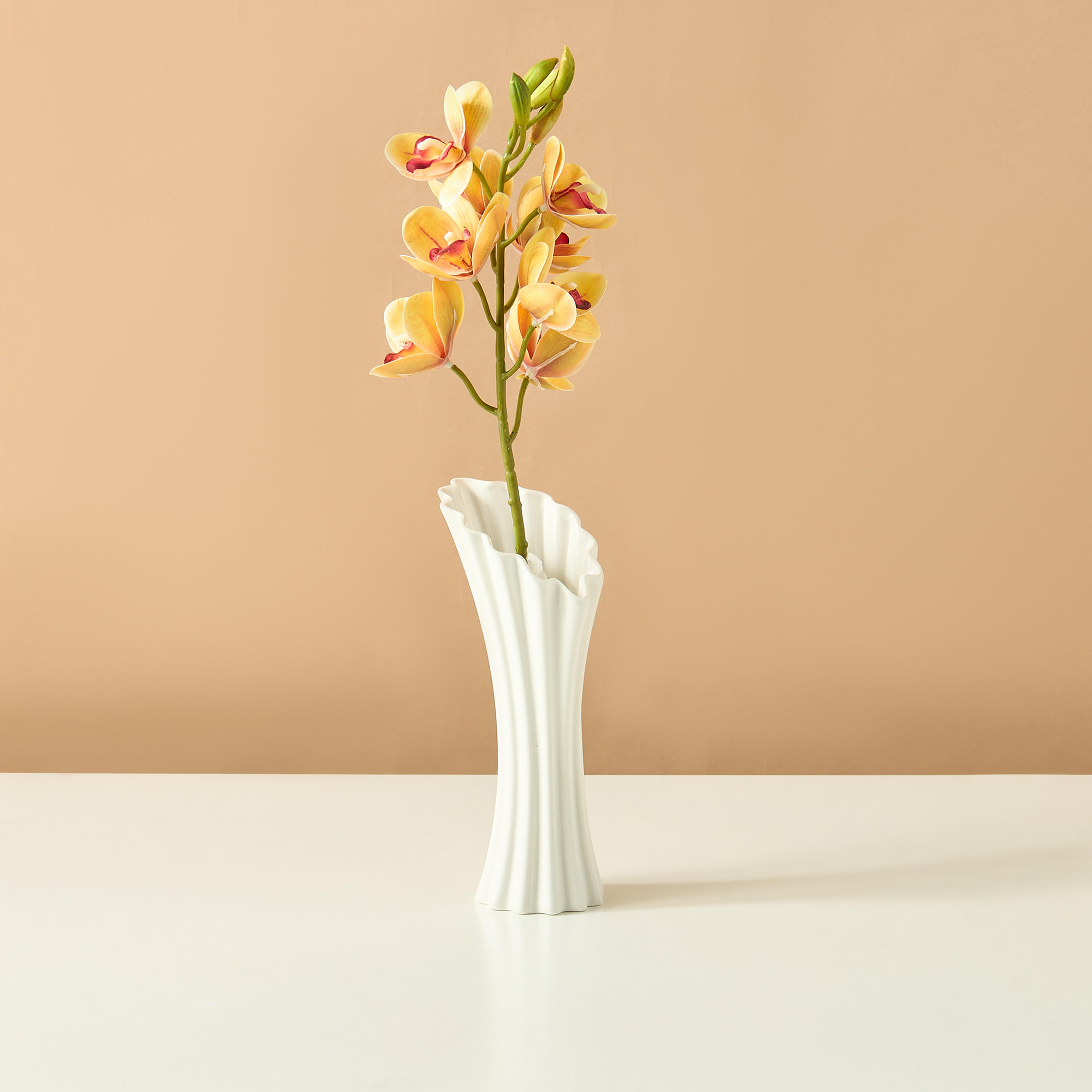 Decorative Stoneware Vase - 14x11x28 cms-household-decor-vasesandbowls-image-1