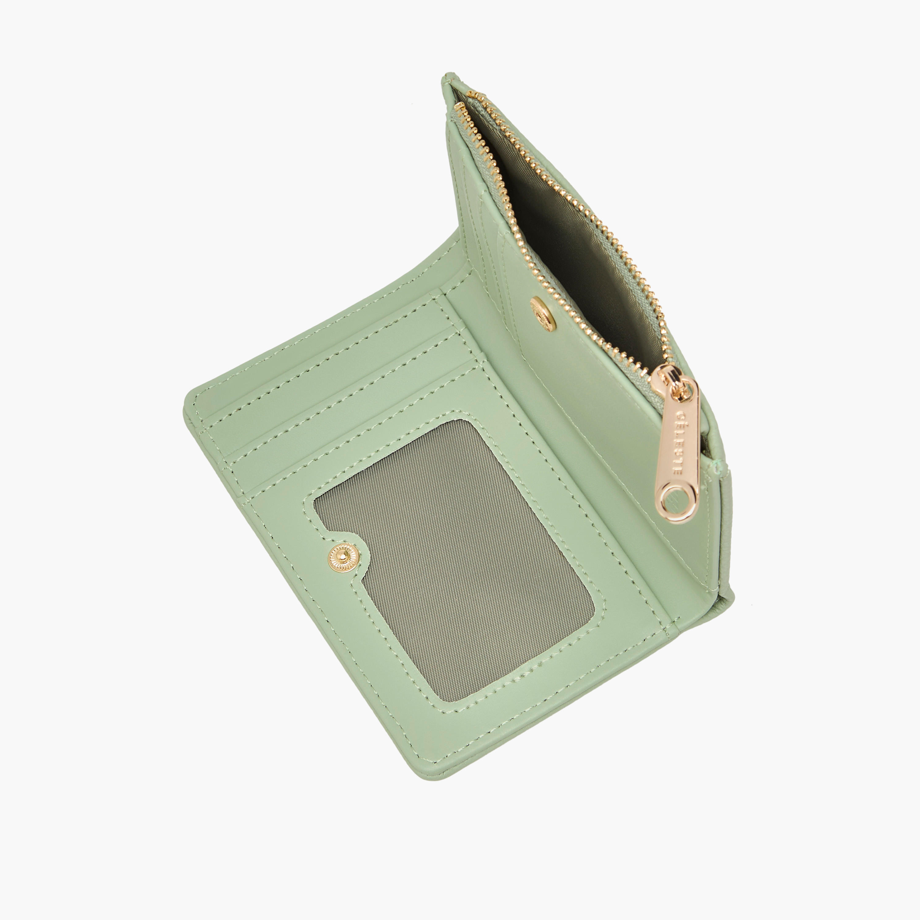 Celeste Textured Bi-Fold Wallet with Zip Closure-women-bagsandwallets-wallets-image-5