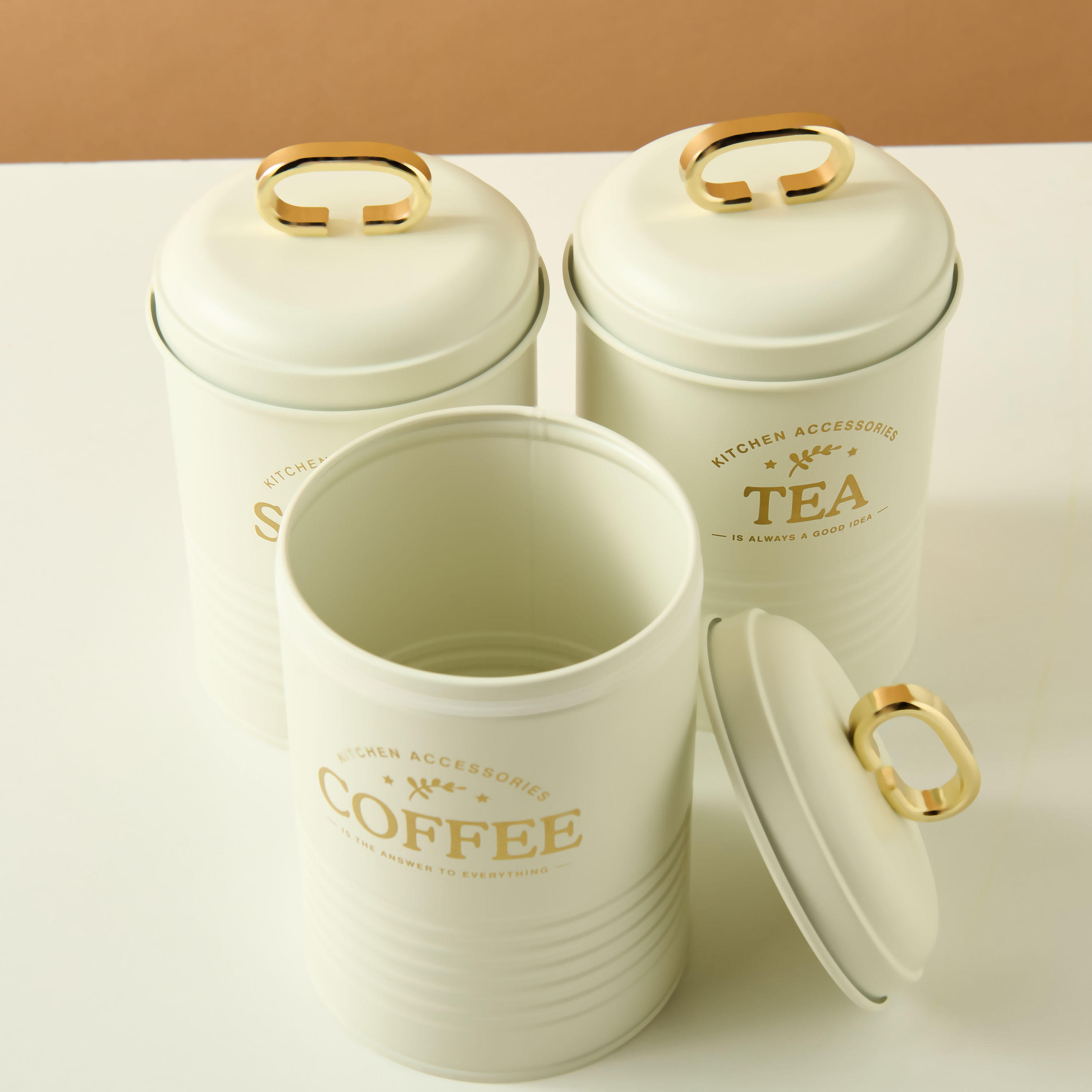 Typography Print 3-Piece Metal Container Set-household-kitchen-foodstorage-canistersandjars-image-4