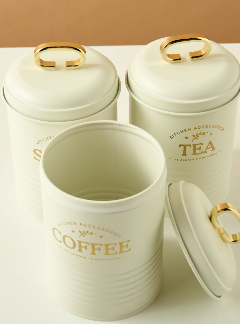 Typography Print 3-Piece Metal Container Set-household-kitchen-foodstorage-canistersandjars-image-4