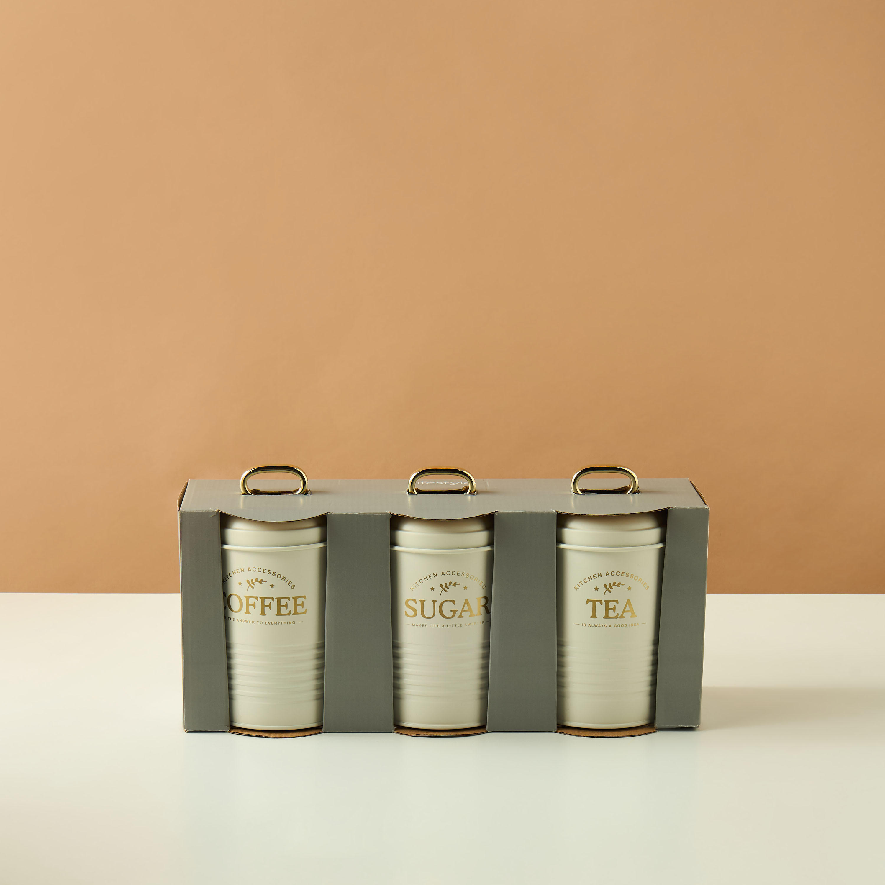 Typography Print 3-Piece Metal Container Set-household-kitchen-foodstorage-canistersandjars-image-5