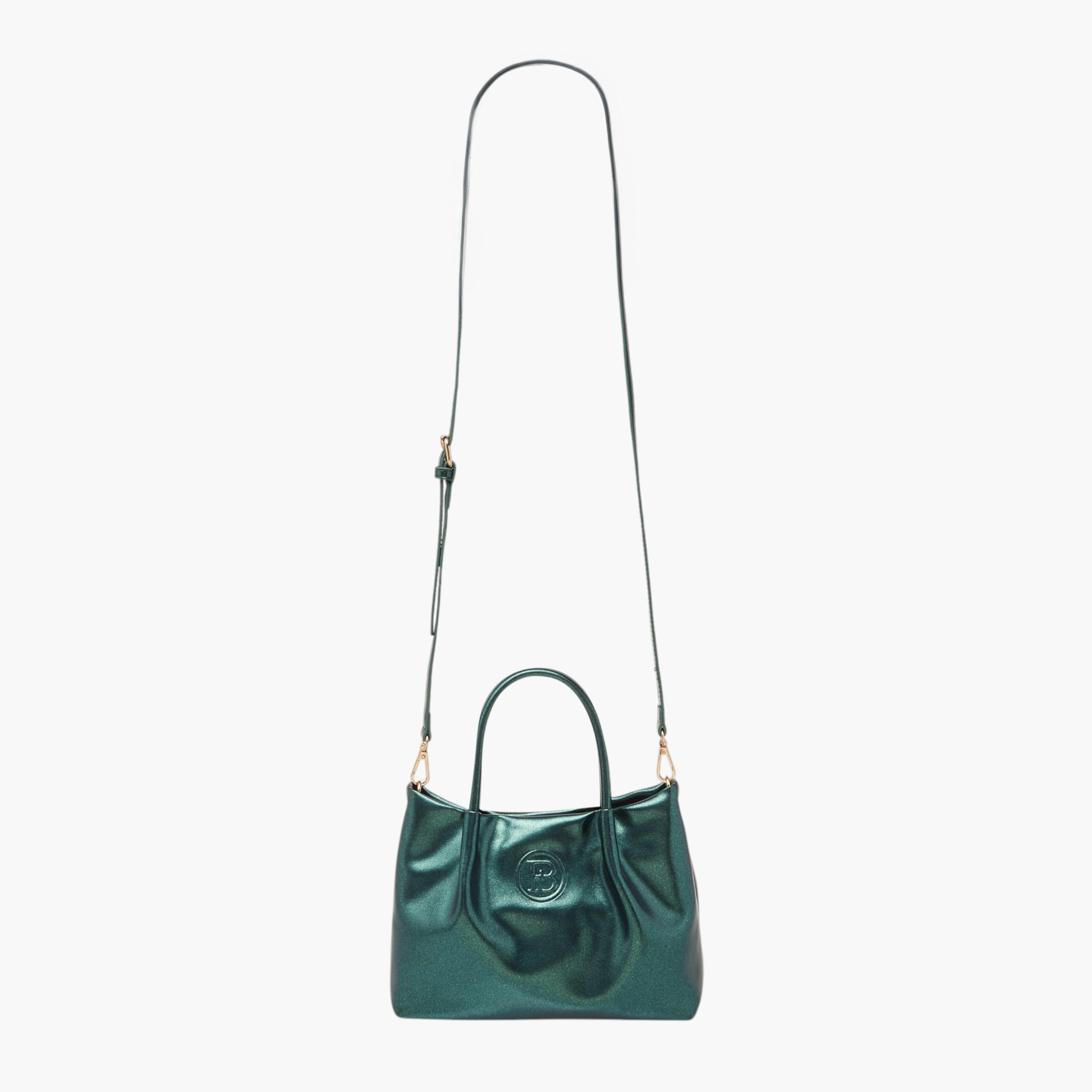 شنطة توتي بنقوش شعار وحزام قابل للفصل وزر إغلاق كبس من فلورا بيلا-women-bagsandwallets-handbags-image-2