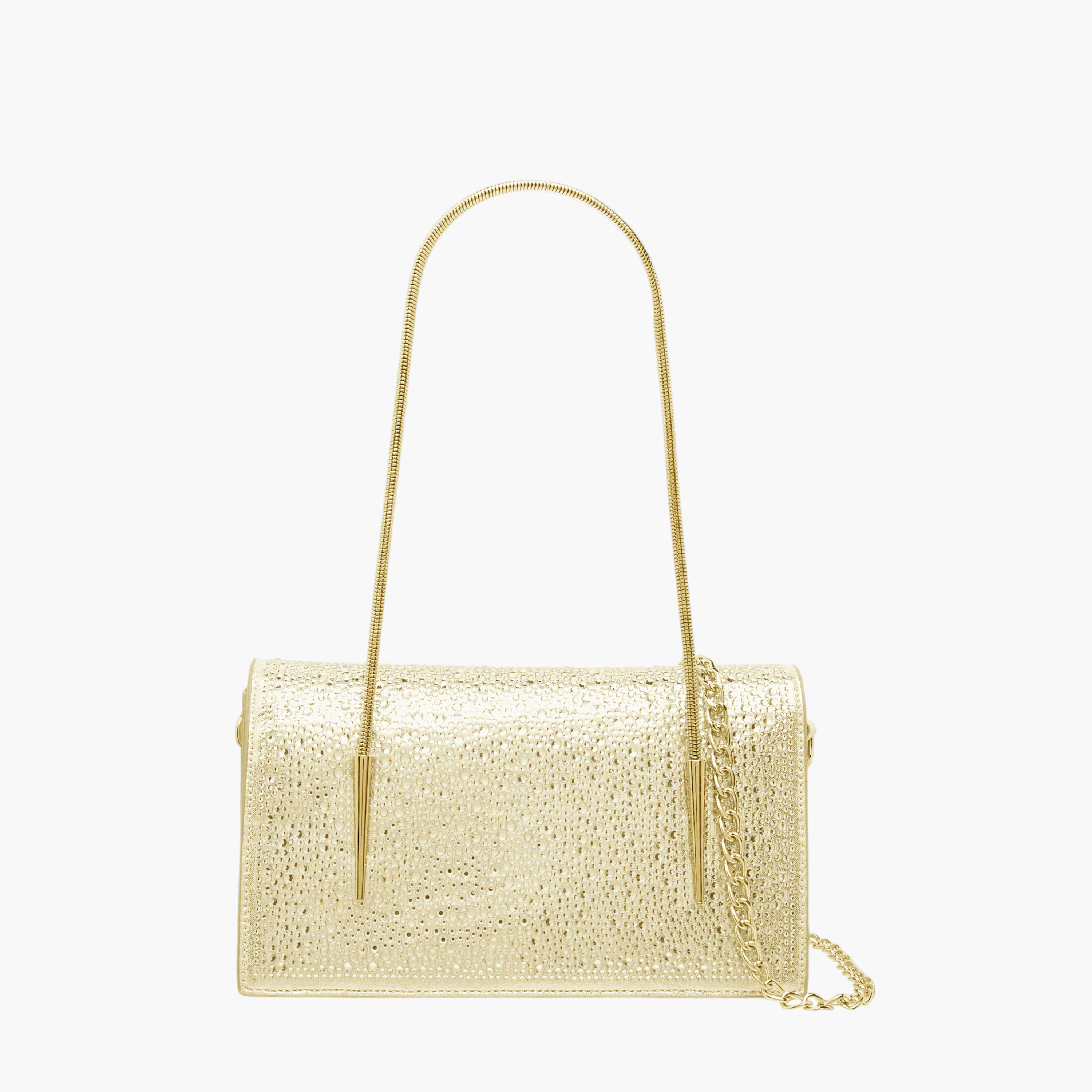 Flora Bella Embellished Sling Bag with Chain Strap and Magnetic Button Closure-women-bagsandwallets-handbags-image-1