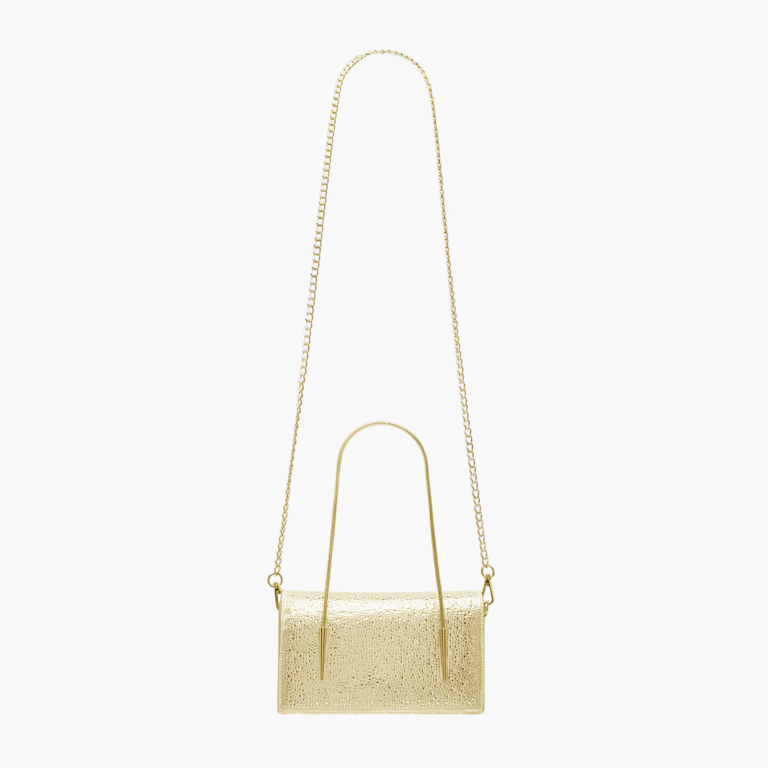 Flora Bella Embellished Sling Bag with Chain Strap and Magnetic Button Closure-women-bagsandwallets-handbags-image-2