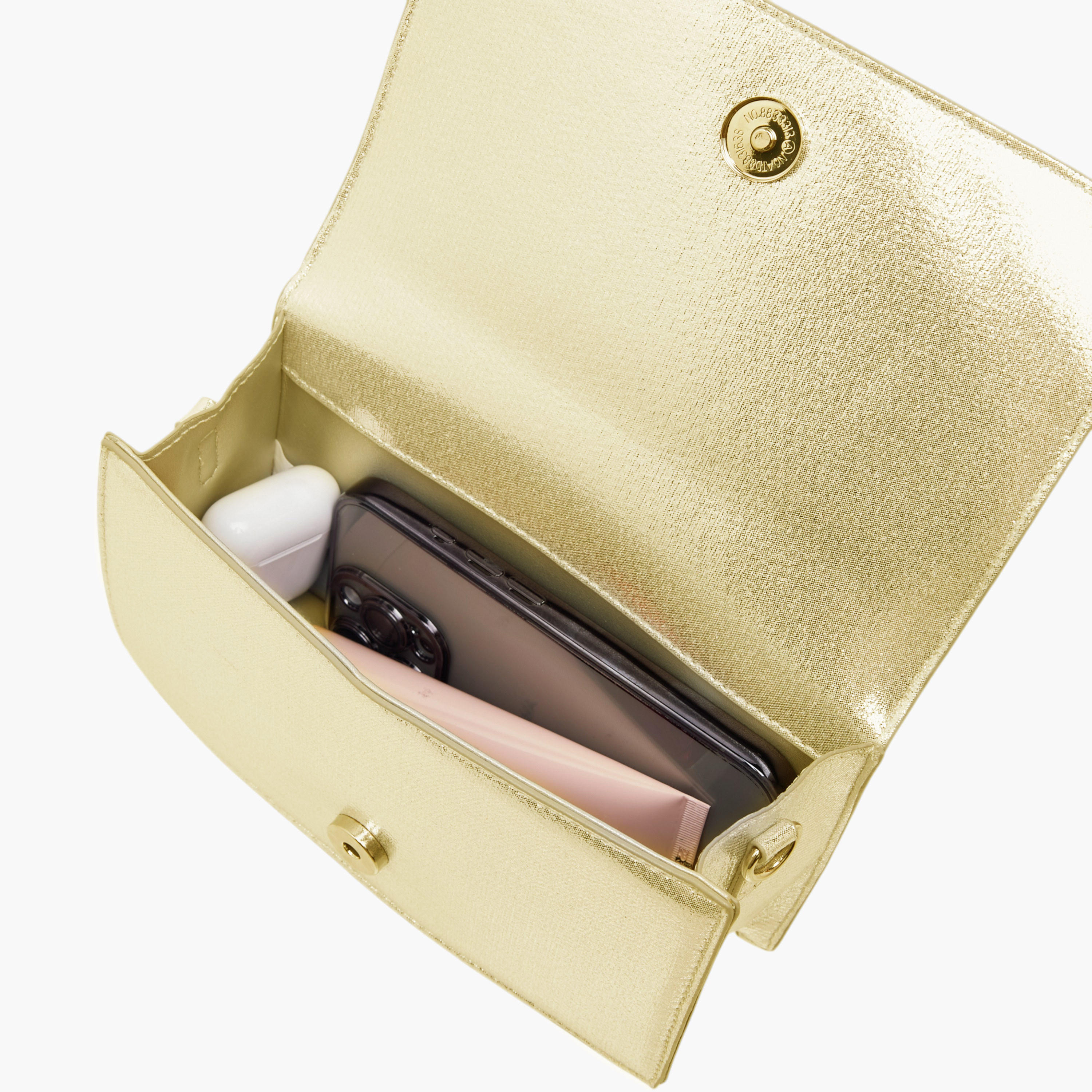 Flora Bella Embellished Sling Bag with Chain Strap and Magnetic Button Closure-women-bagsandwallets-handbags-image-6