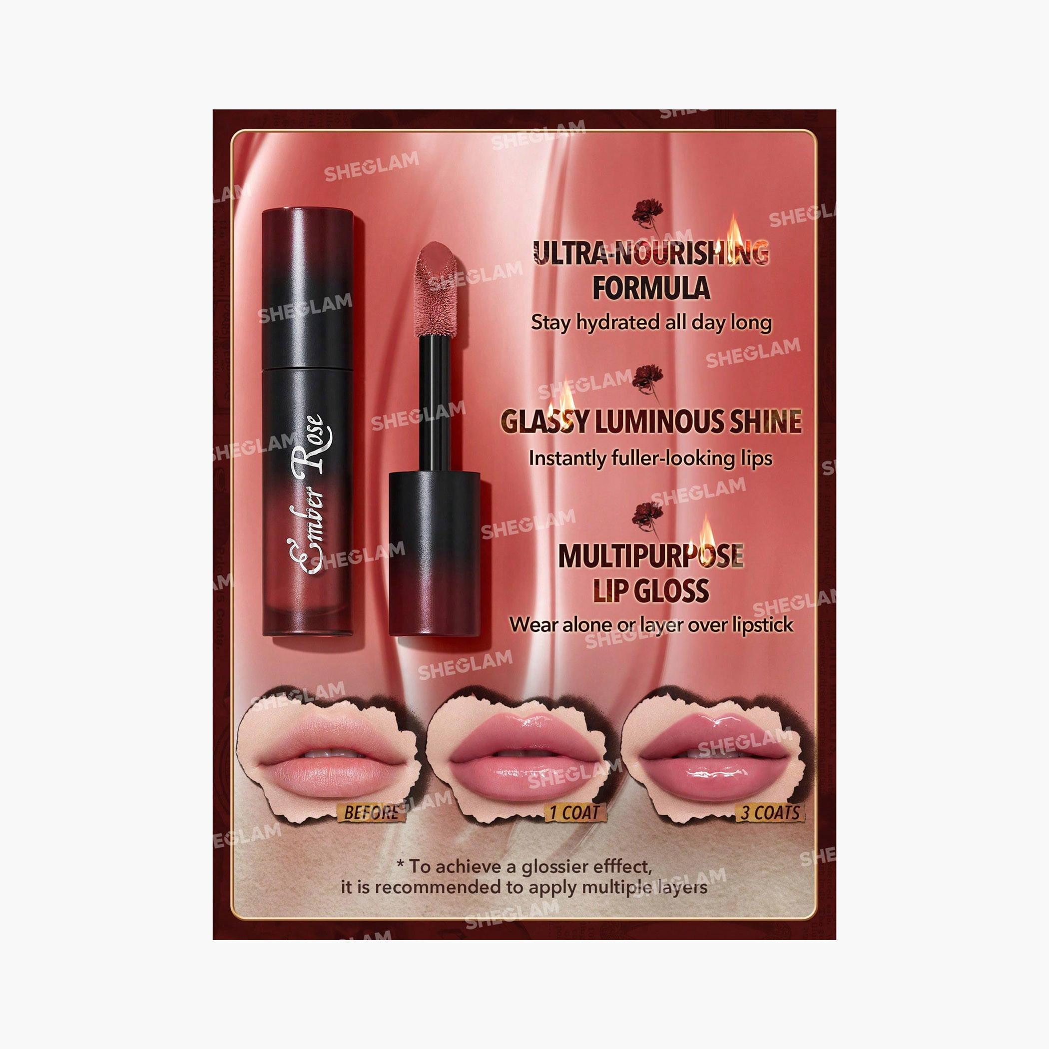 SHEGLAM Ember Rose Immortal Love Nourishing Lip Gloss-beautyandpersonalcare-makeup-lips-lipglossesandbalms-image-5