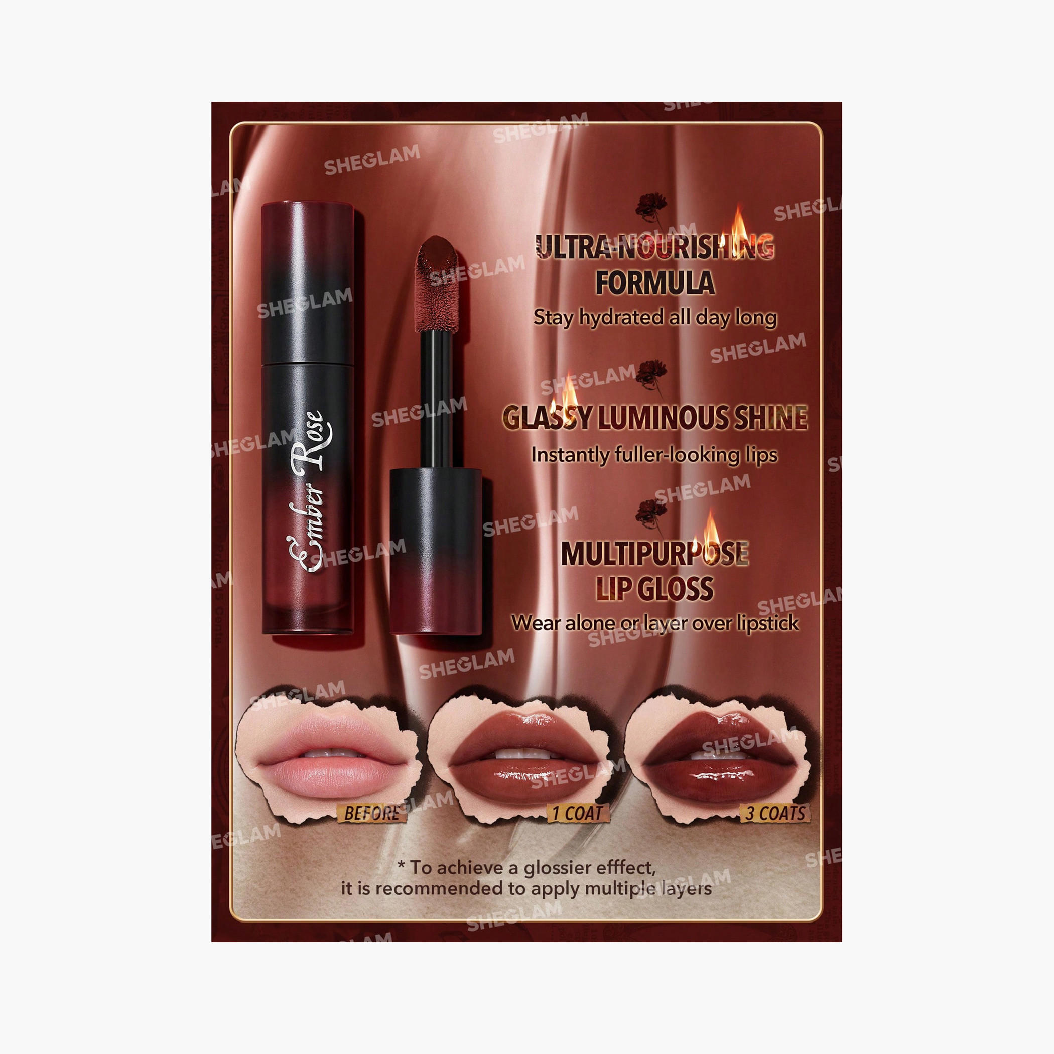 ملمع الشفاه المغذي إمبر روز إمورتال لاف من شيجلام-beautyandpersonalcare-makeup-lips-lipglossesandbalms-image-5