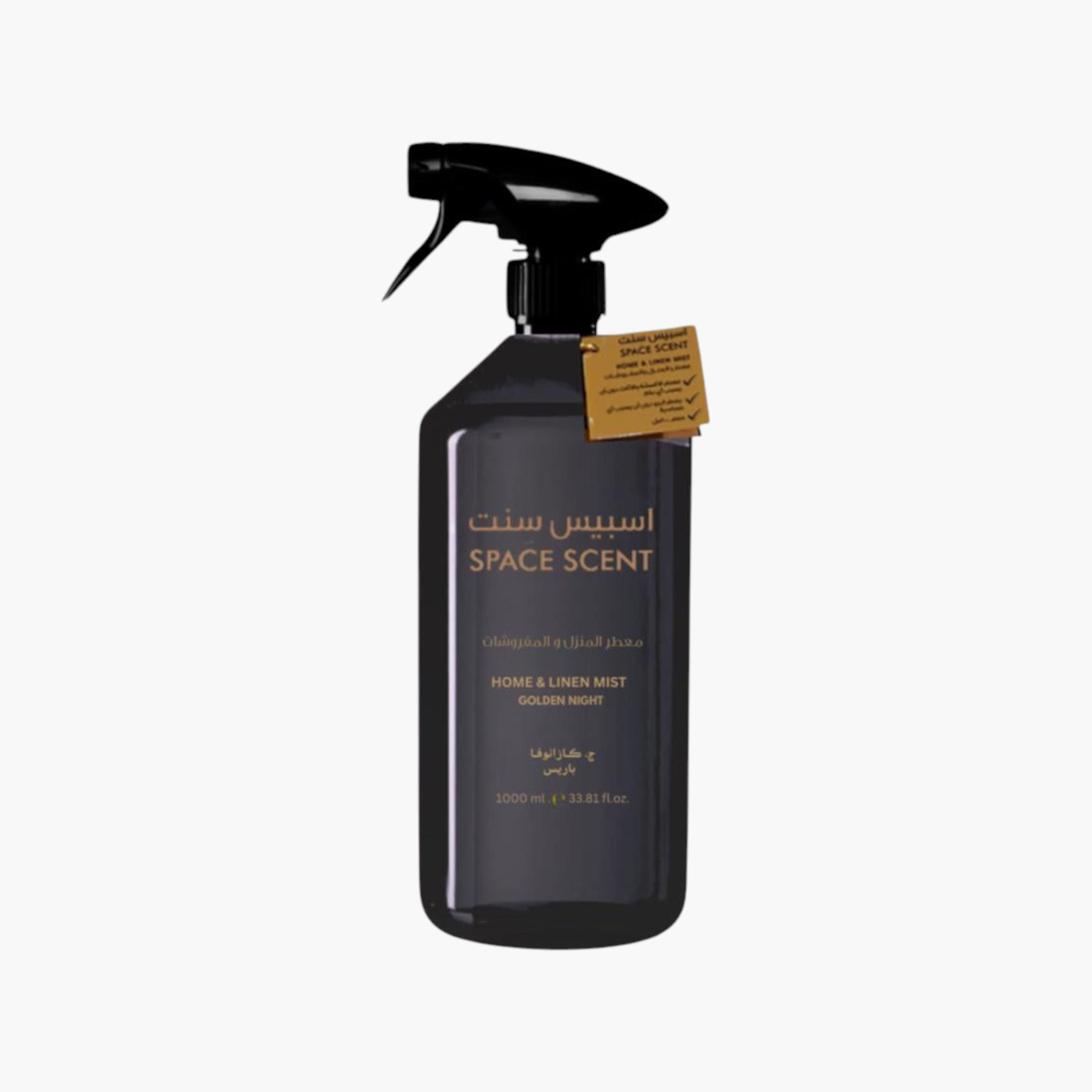 Space Scent Golden Night Scented Home and Linen Mist - 1000 ml-household-homefragrance-homesprays-image-1