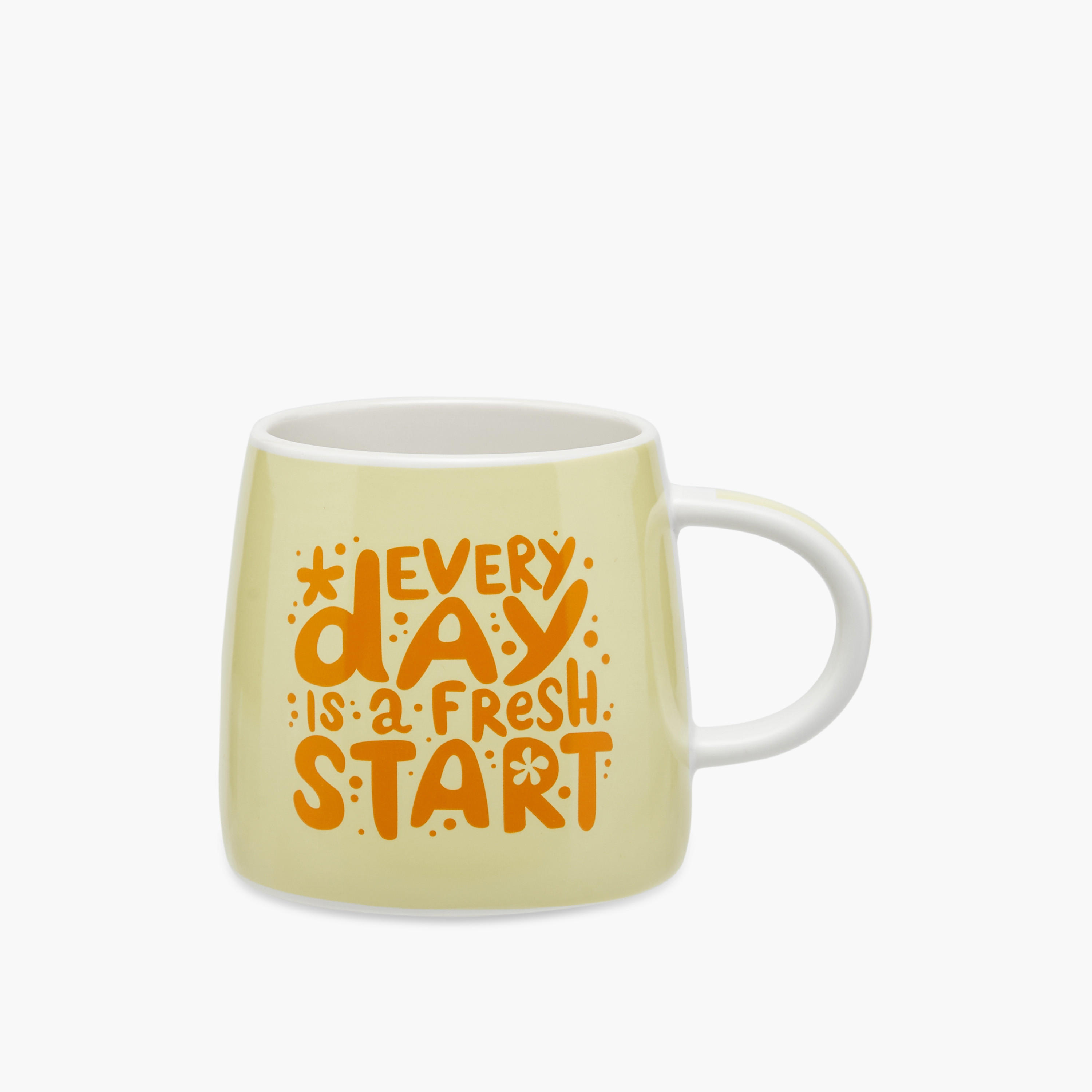 Every Day Is A Fresh Start New Bone China Mug with Handle - 414 ml-household-dining-teaandcoffee-mugsandcups-image-1