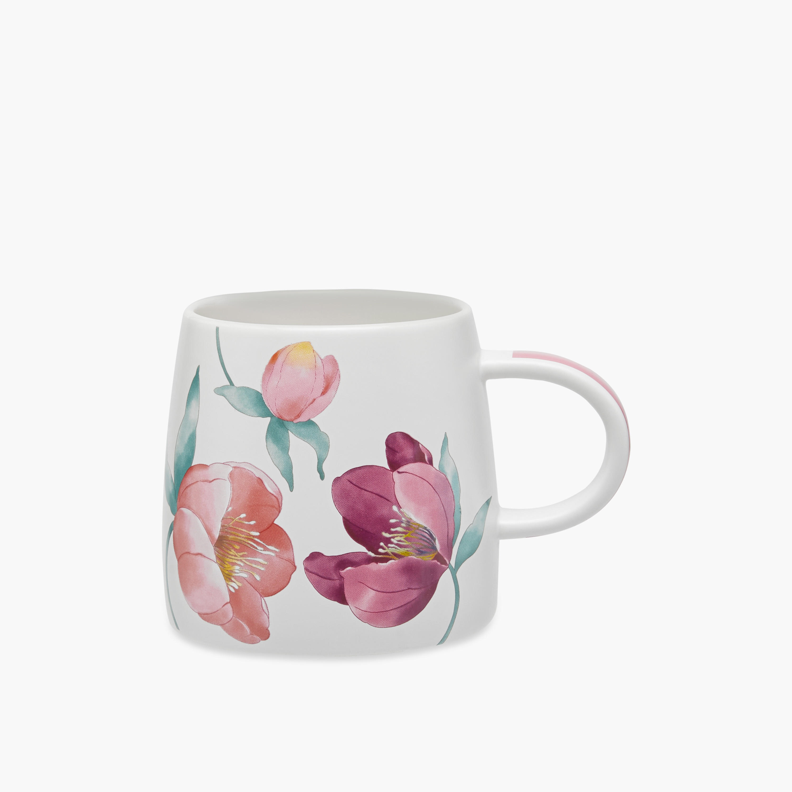 Floral Print New Bone China Mug - 414 ml-household-dining-teaandcoffee-mugsandcups-image-1