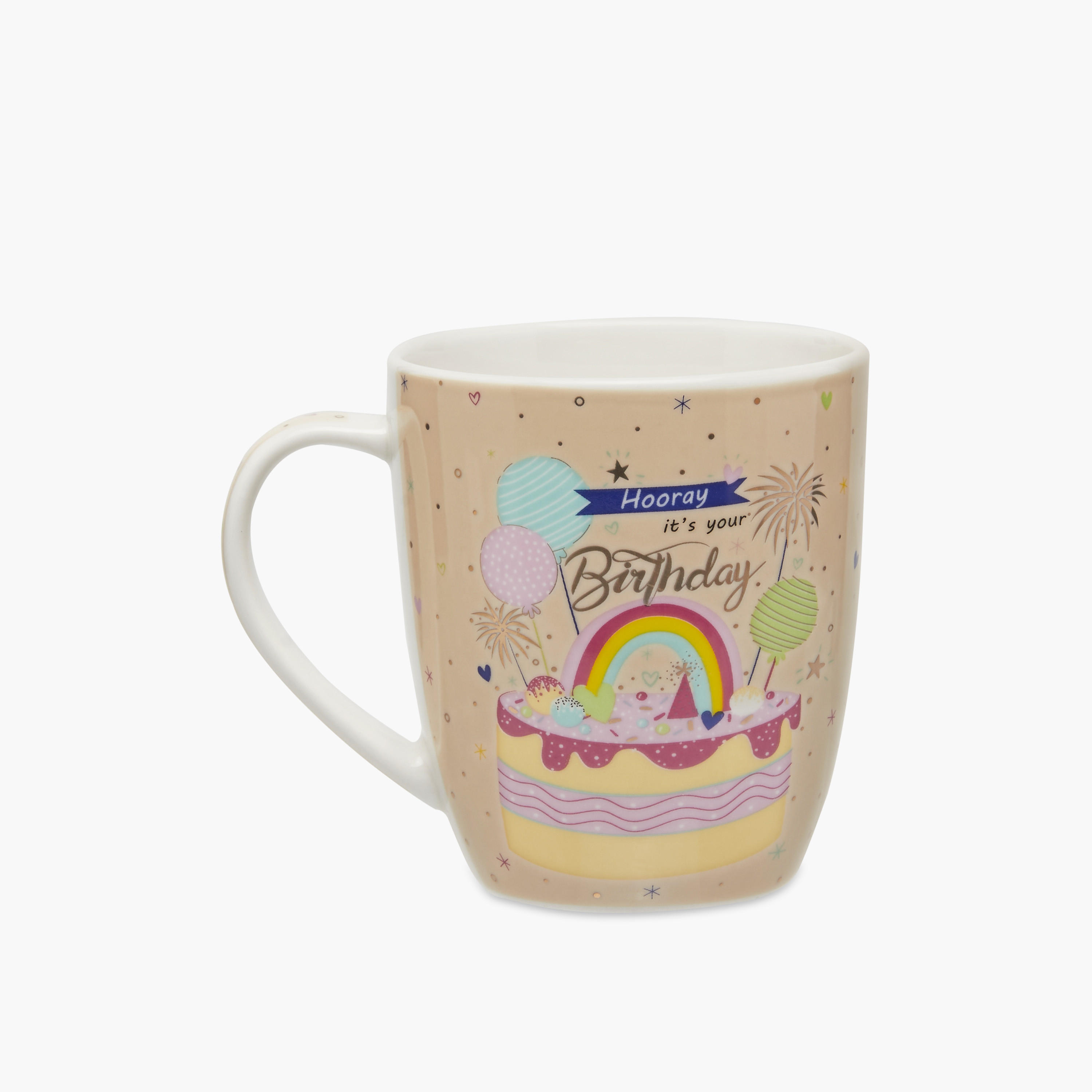 Hooray Its'S Your Birthday Print New Bone China Mug with Handle - 355 ml-household-dining-teaandcoffee-mugsandcups-image-2