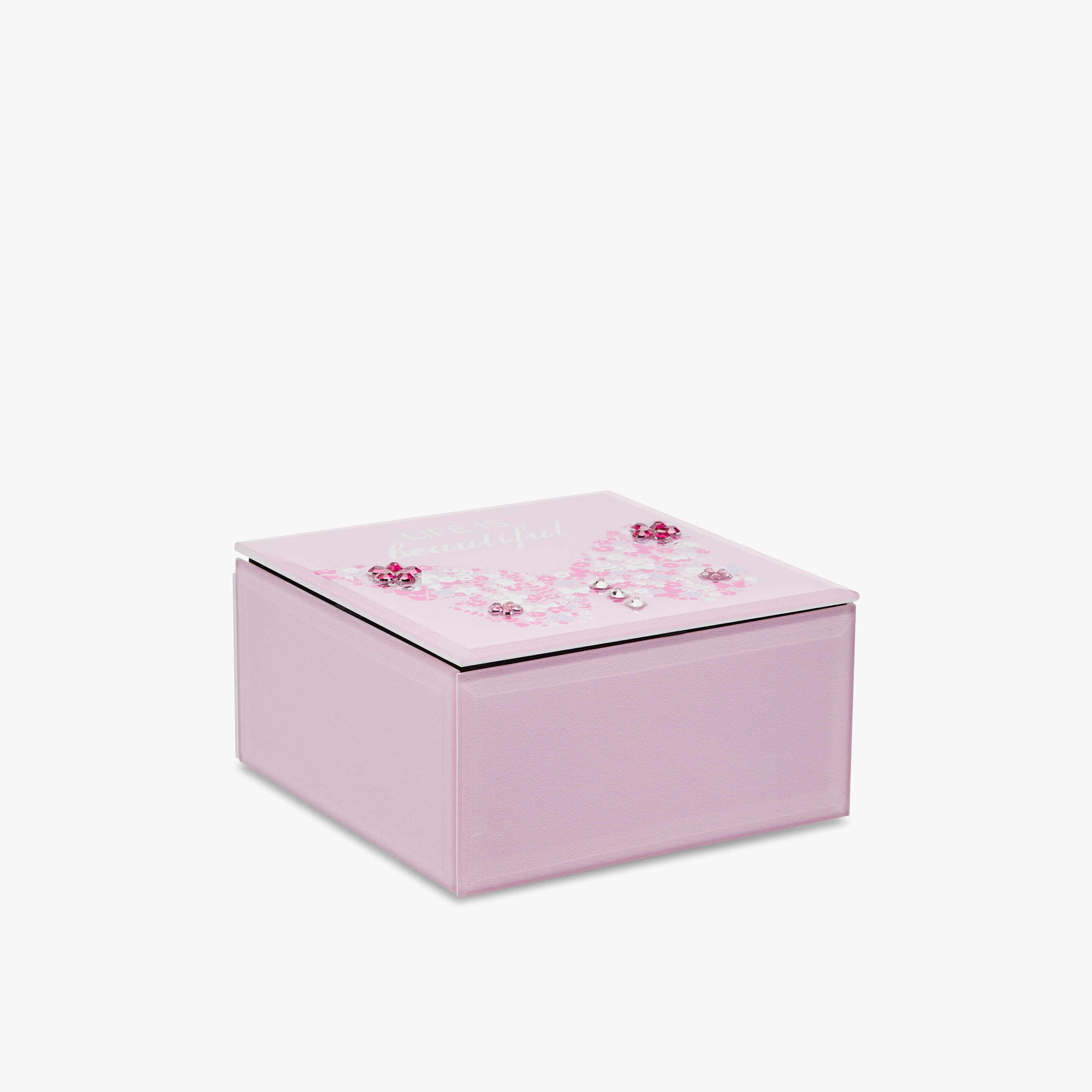Butterfly Glass Jewellery Box - 13x13x7 cms-women-watchesandjewellery-jewellery-storage-image-1