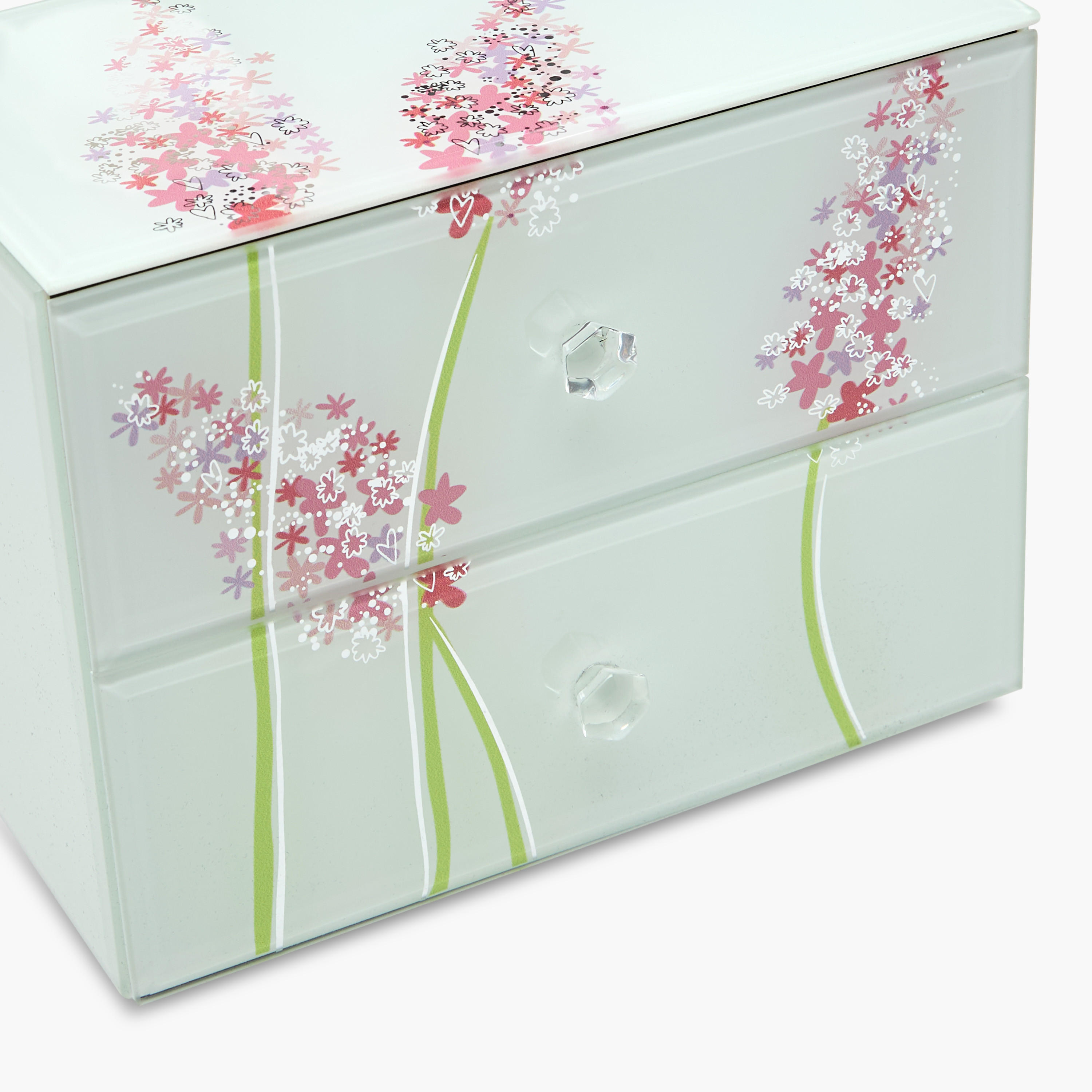 Butterfly 2-Drawer Glass Jewellery Box - 18x10x14 cms-women-watchesandjewellery-jewellery-storage-image-6