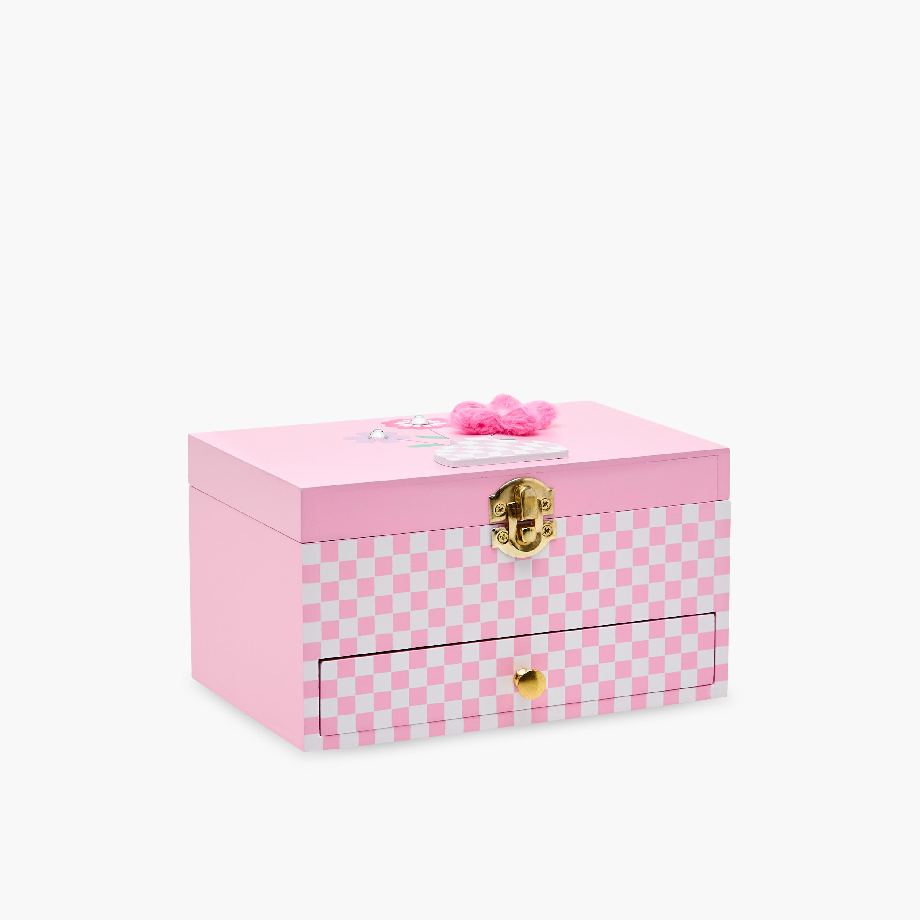 Printed 2-Compartment Musical Jewellery Box -18x12x10 cms-women-watchesandjewellery-jewellery-storage-image-1