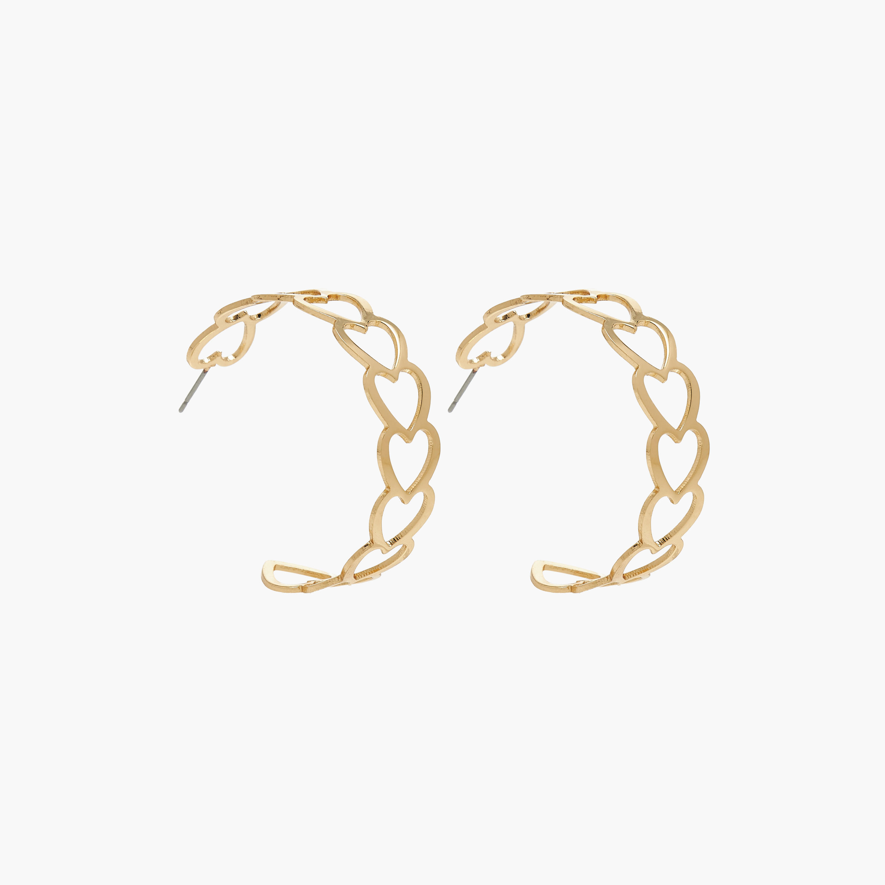 Textured Metallic Hoop Earrings with Pushback Closure - Set of 3-women-watchesandjewellery-jewellery-earrings-image-2