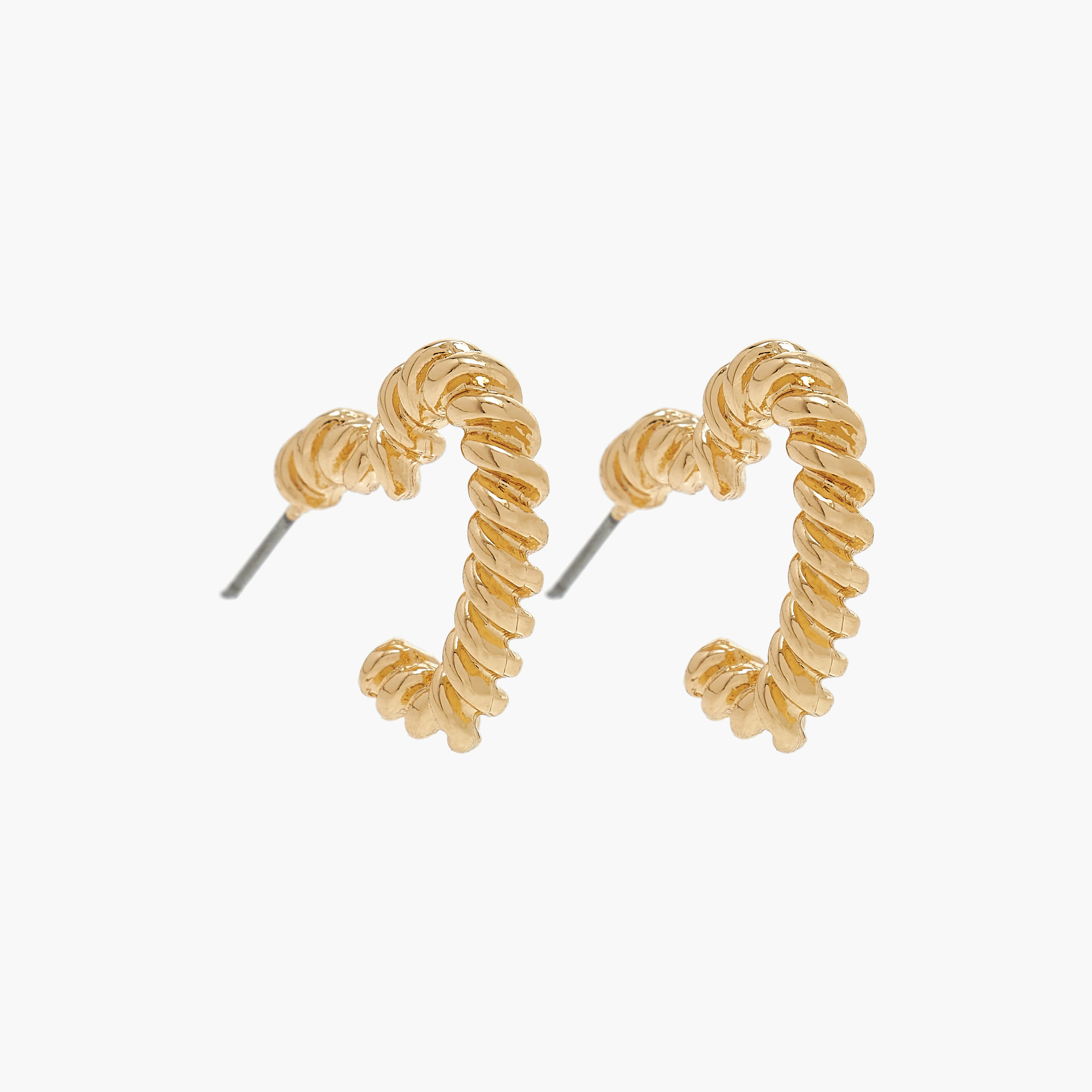 Textured Metallic Hoop Earrings with Pushback Closure - Set of 3-women-watchesandjewellery-jewellery-earrings-image-4