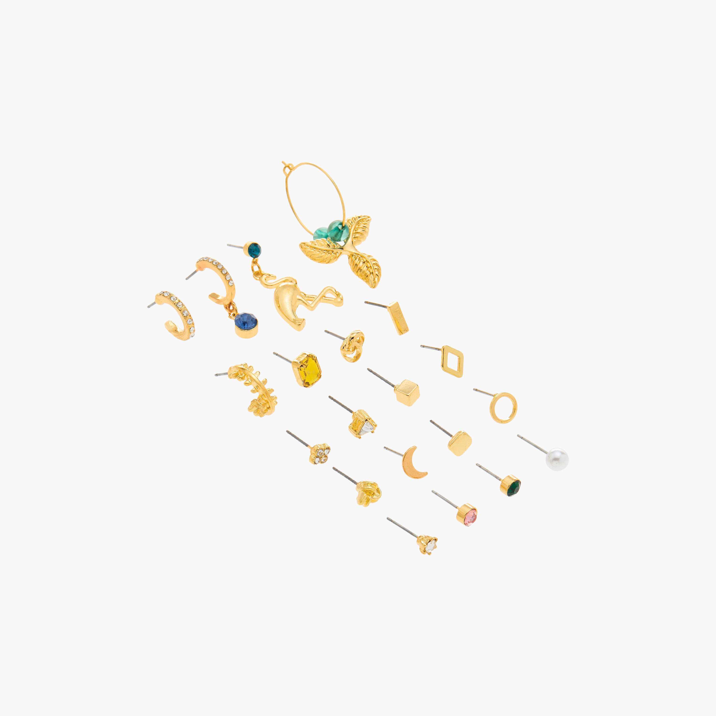 Embellished Earrings with Pushback Closure - Set of 20-women-watchesandjewellery-jewellery-earrings-image-3