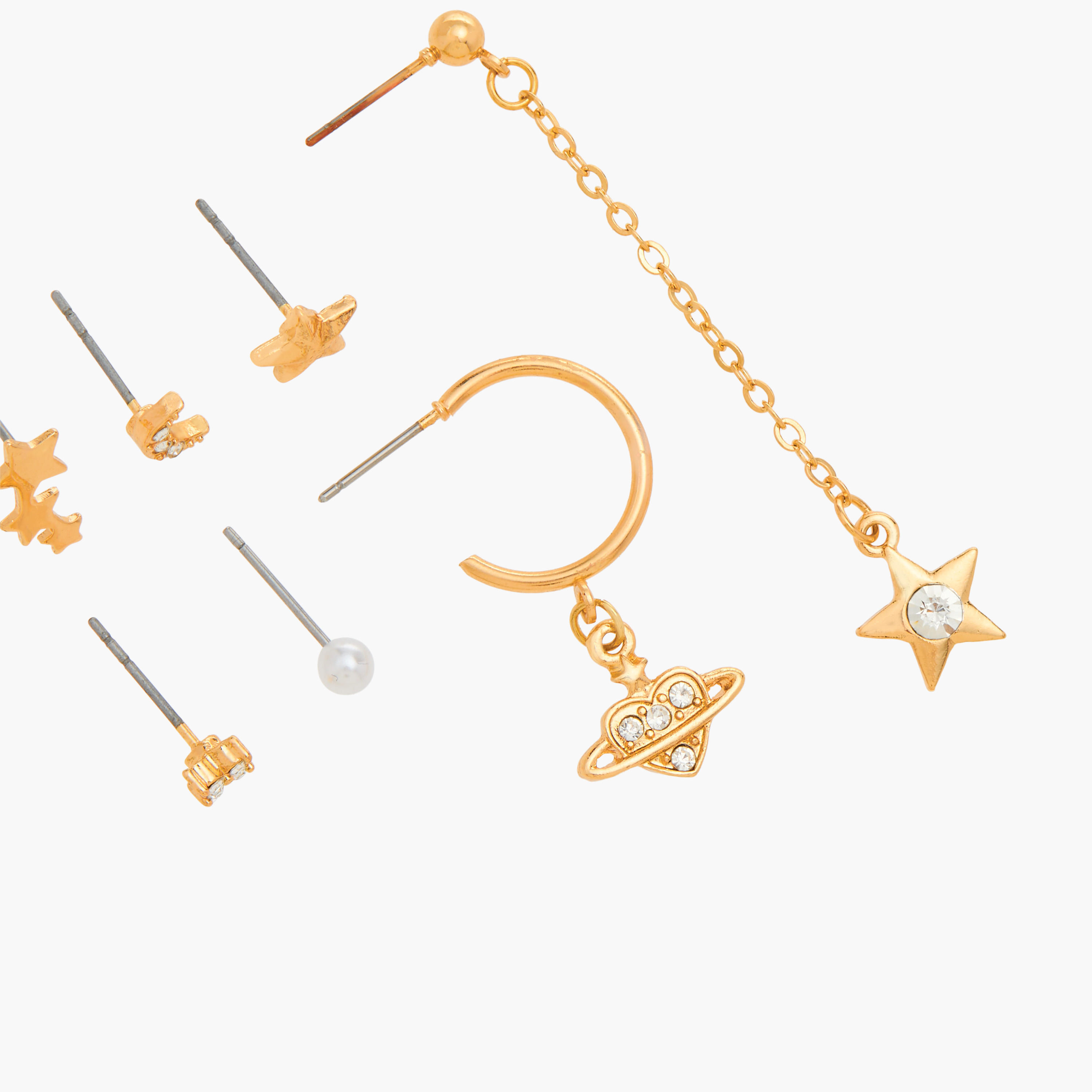 Metallic Earrings with Pushback Closure - Set of 7-women-watchesandjewellery-jewellery-earrings-image-4