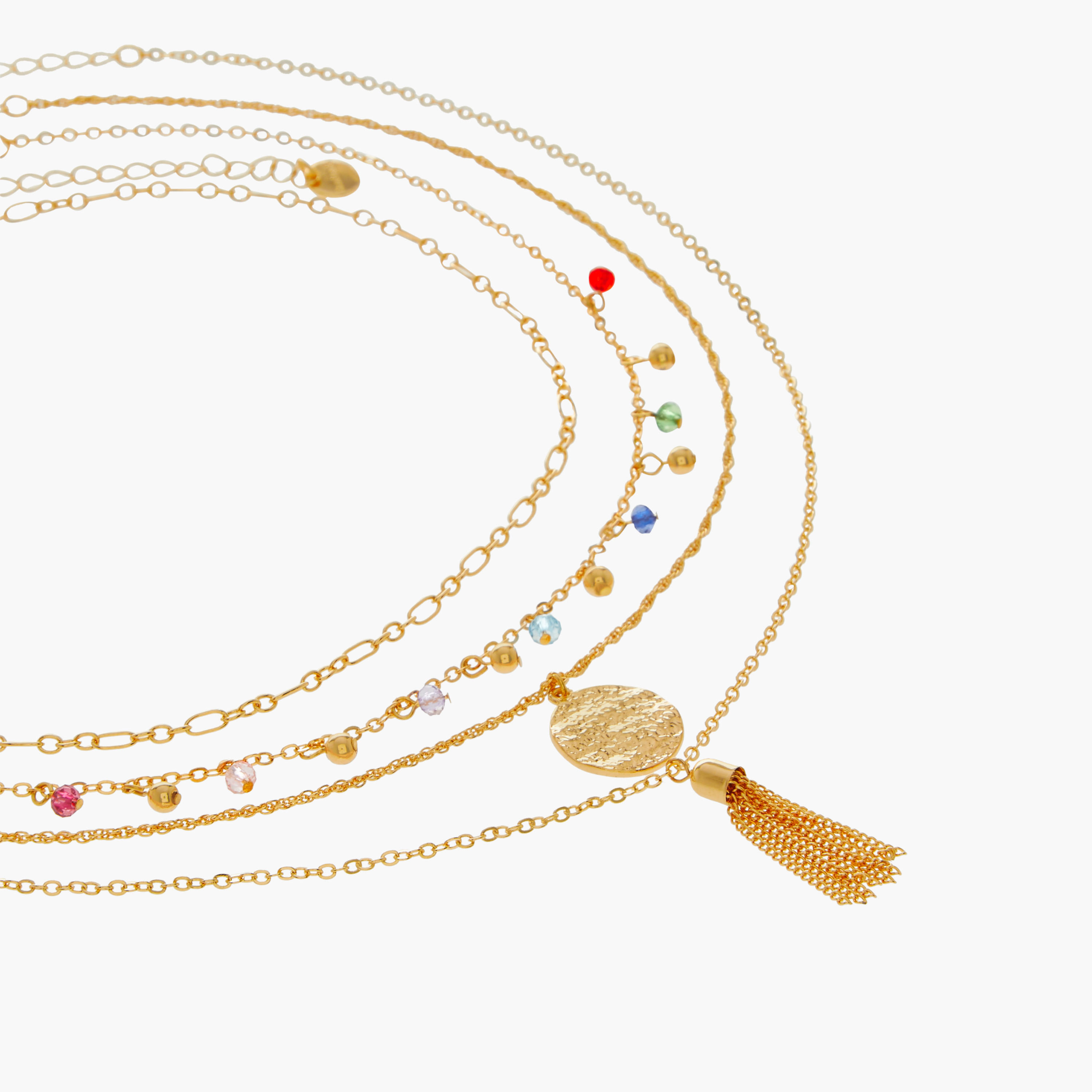 Embellished Necklace with Lobster Clasp Closure - Set of 4-women-watchesandjewellery-jewellery-necklacesandpendants-image-7
