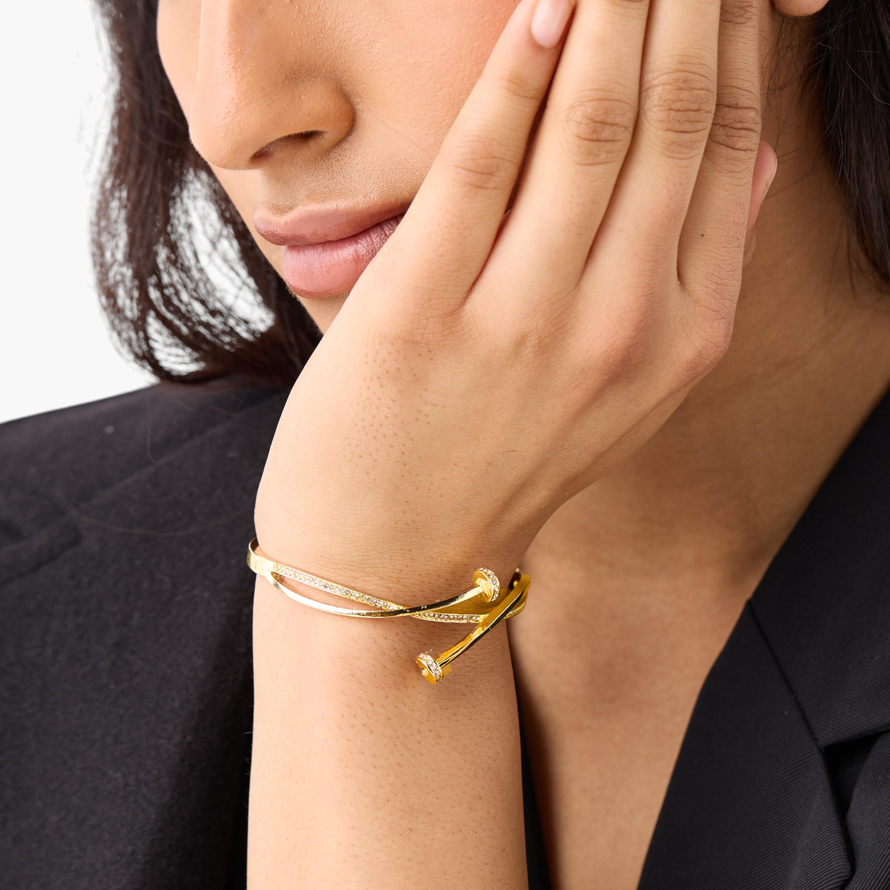 سوار بتزيينات كريستال وقفل مفصلي-women-watchesandjewellery-jewellery-banglesandbracelets-image-2
