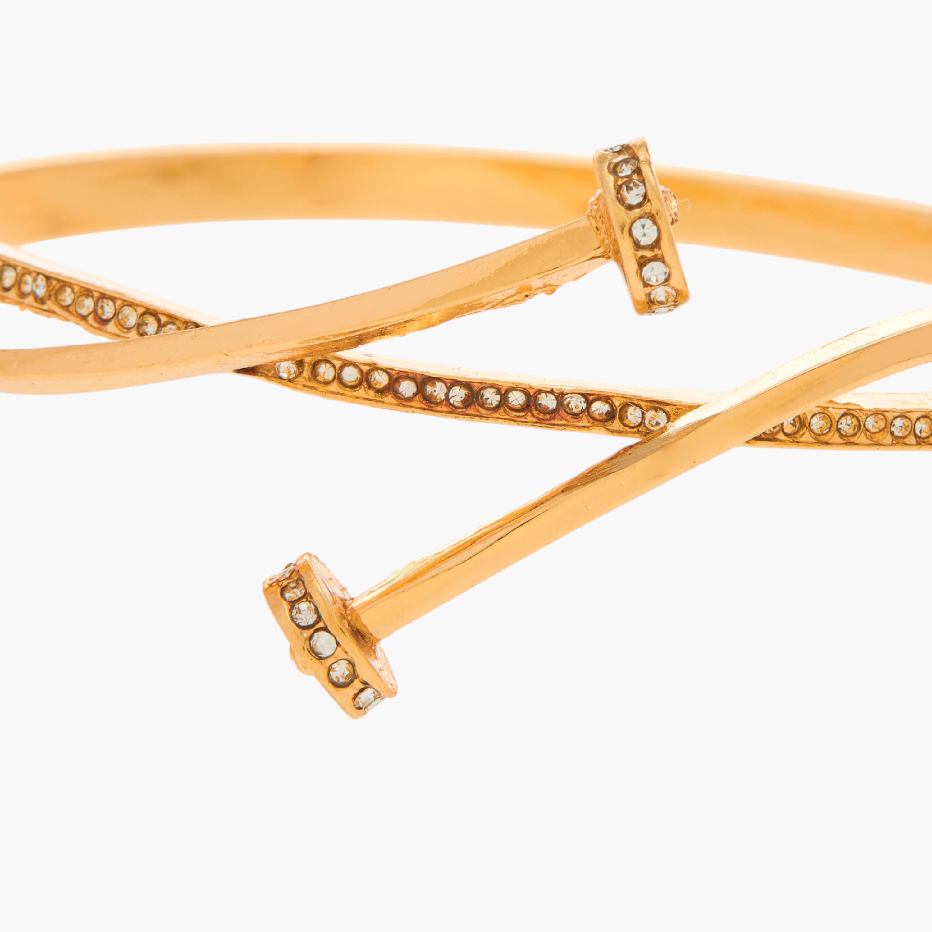 Crystal Embellished Bracelet with Hinge Closure-women-watchesandjewellery-jewellery-banglesandbracelets-image-4