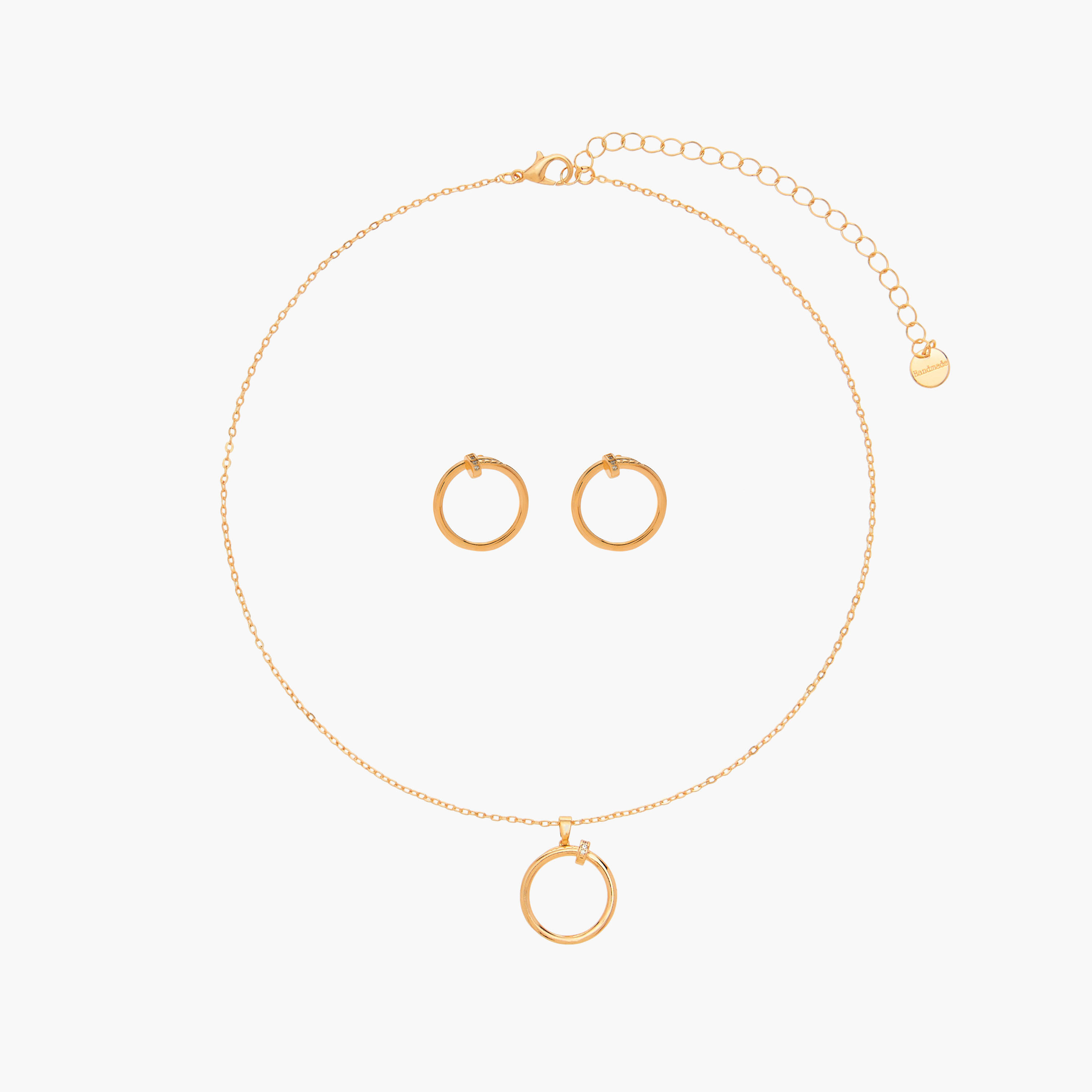 طقم حلق وعقد بدلاية طوق ميتاليك-women-watchesandjewellery-jewellery-jewellerysets-image-1