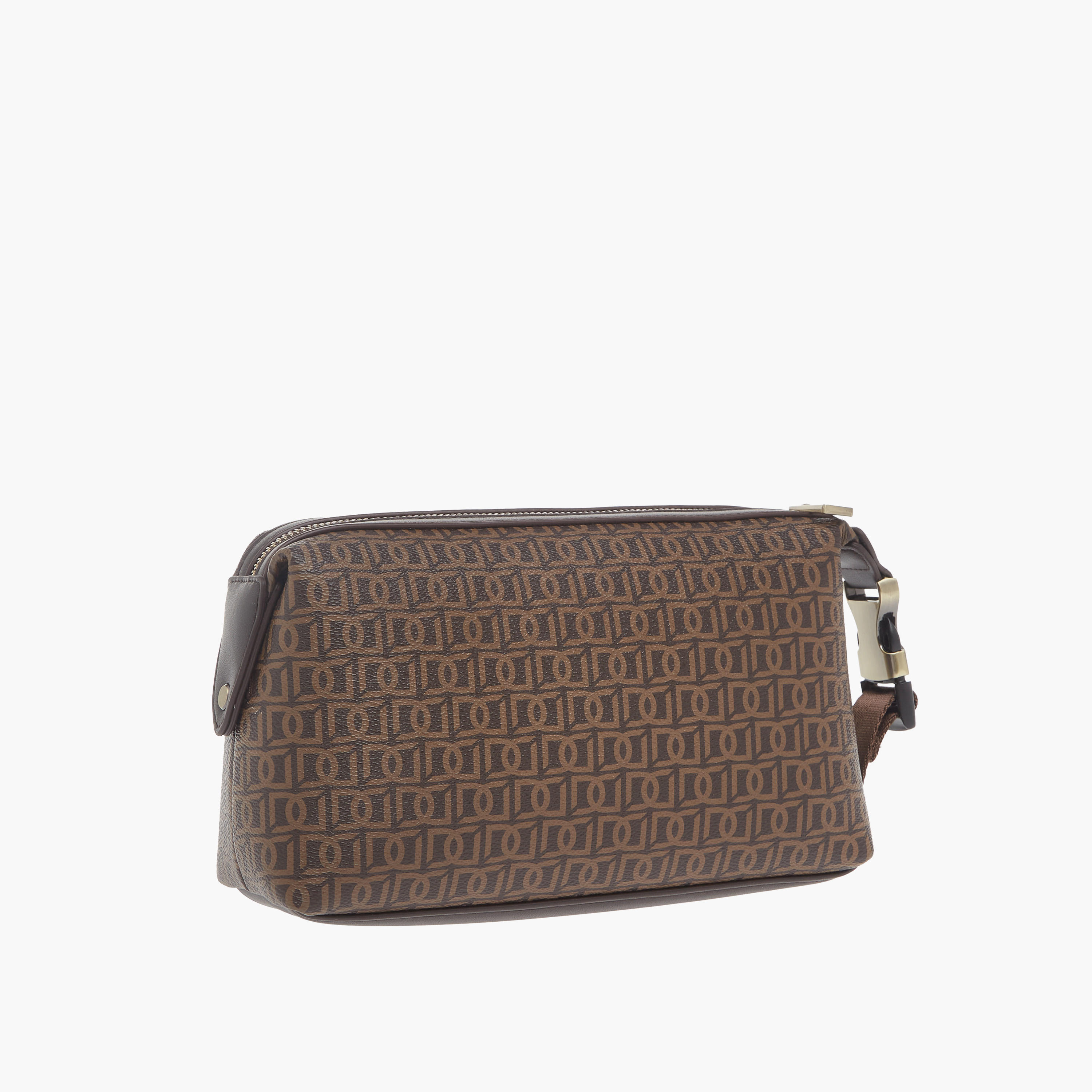 شنطة صغيرة بسحاب إغلاق وتفاصيل إبزيم بطبعات مونوغرام من دوتشيني-men-beltsandwallets-wallets-image-2