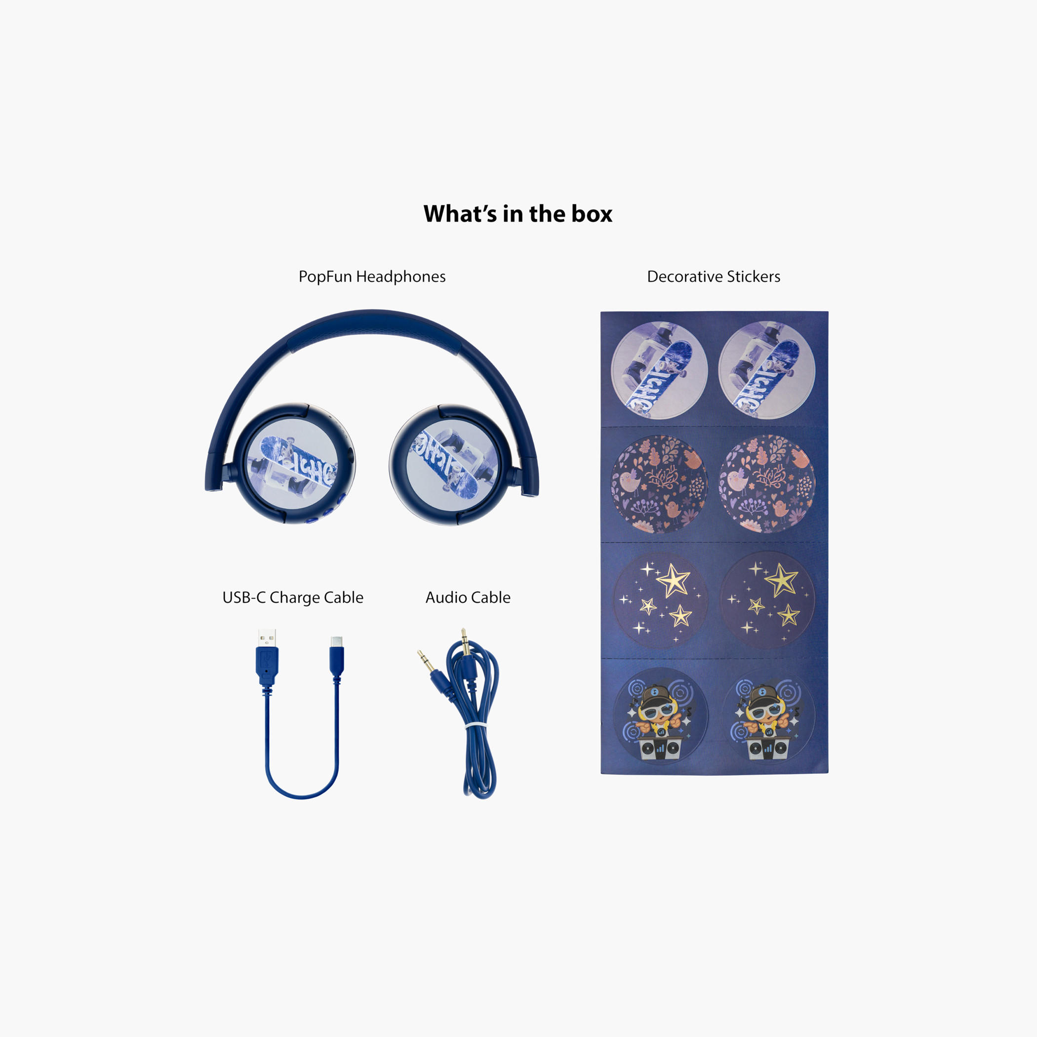 BuddyPhones Pop Fun Wireless Headphones with Charge and Audio Cable-electronics-headphonesandearphones-image-3