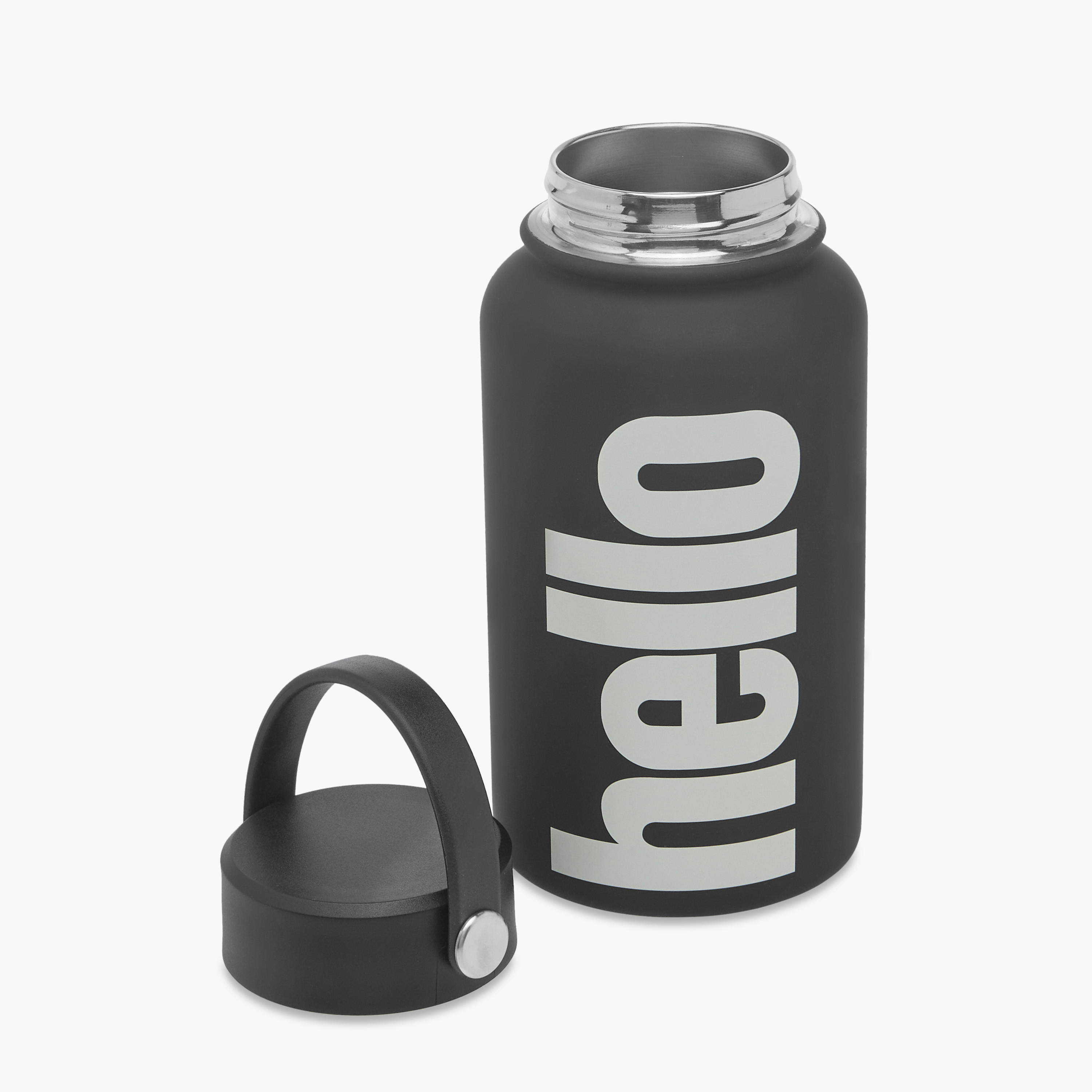 Typographic Print Stainless Steel Double Wall Vacuum Bottle - 650 ml-school-waterbottles-image-2
