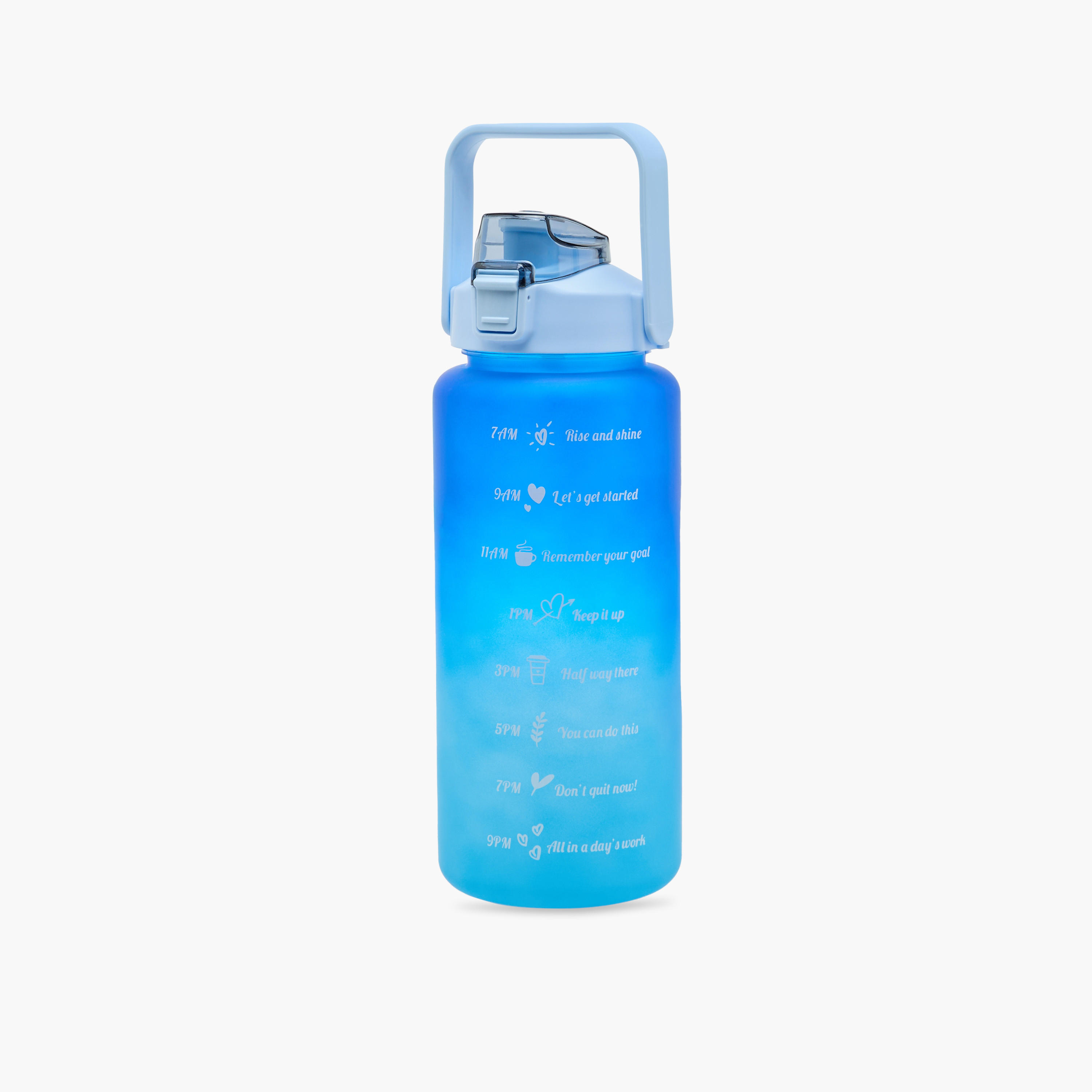 قارورة مياه بقشّة وطبعات - 2 لتر-school-waterbottles-image-1