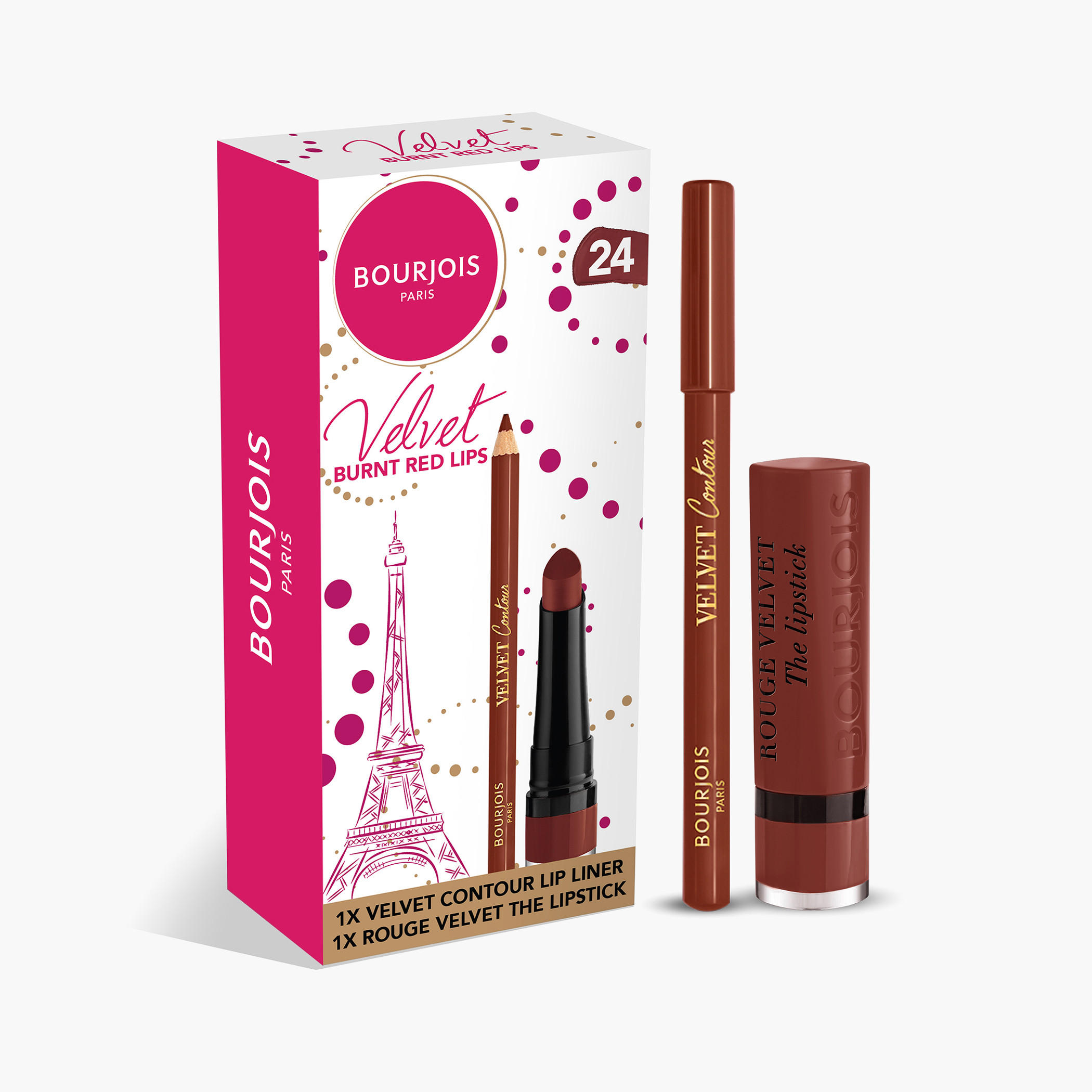 Bourjois Velvet Contour Lip Liner and Rouge Velvet Lipstick Set-beautyandpersonalcare-giftsets-image-1
