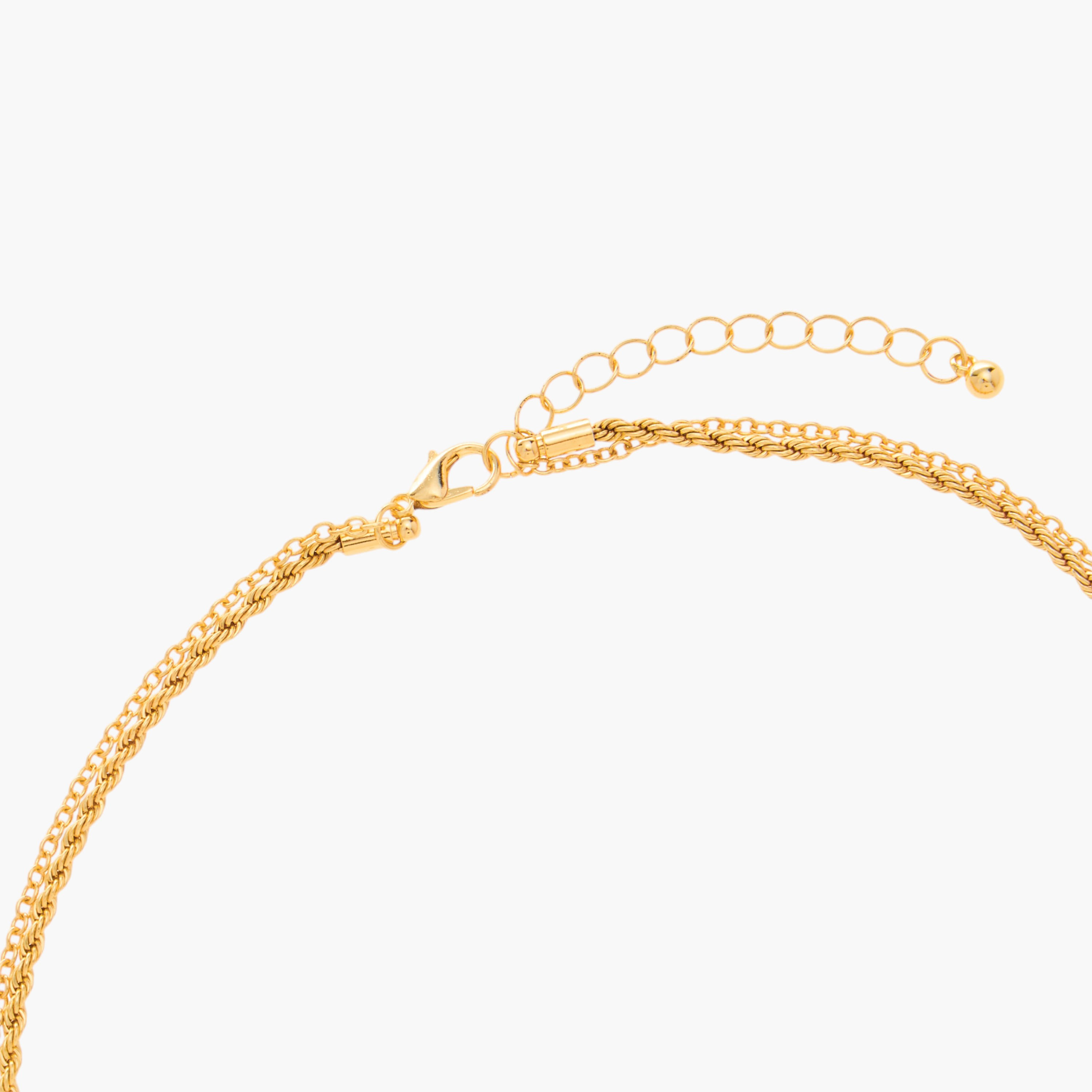 عقد ميتالك طبقتين بمشبك إغلاق-women-watchesandjewellery-jewellery-necklacesandpendants-image-4