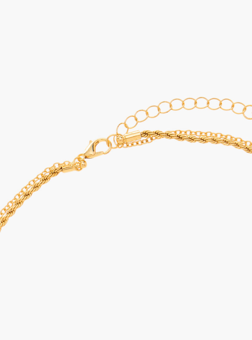 عقد ميتالك طبقتين بمشبك إغلاق-women-watchesandjewellery-jewellery-necklacesandpendants-image-4
