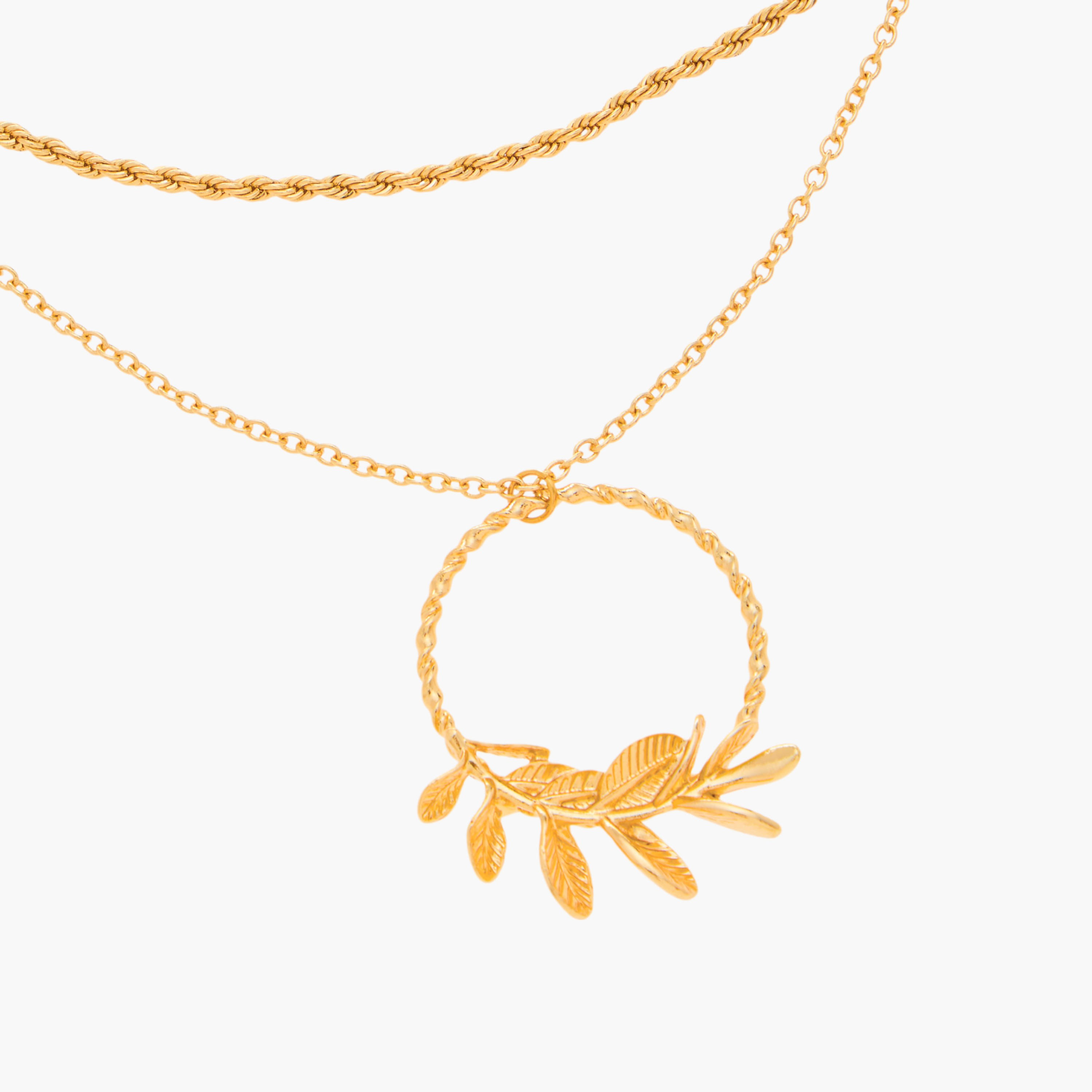 عقد ميتالك طبقتين بمشبك إغلاق-women-watchesandjewellery-jewellery-necklacesandpendants-image-5