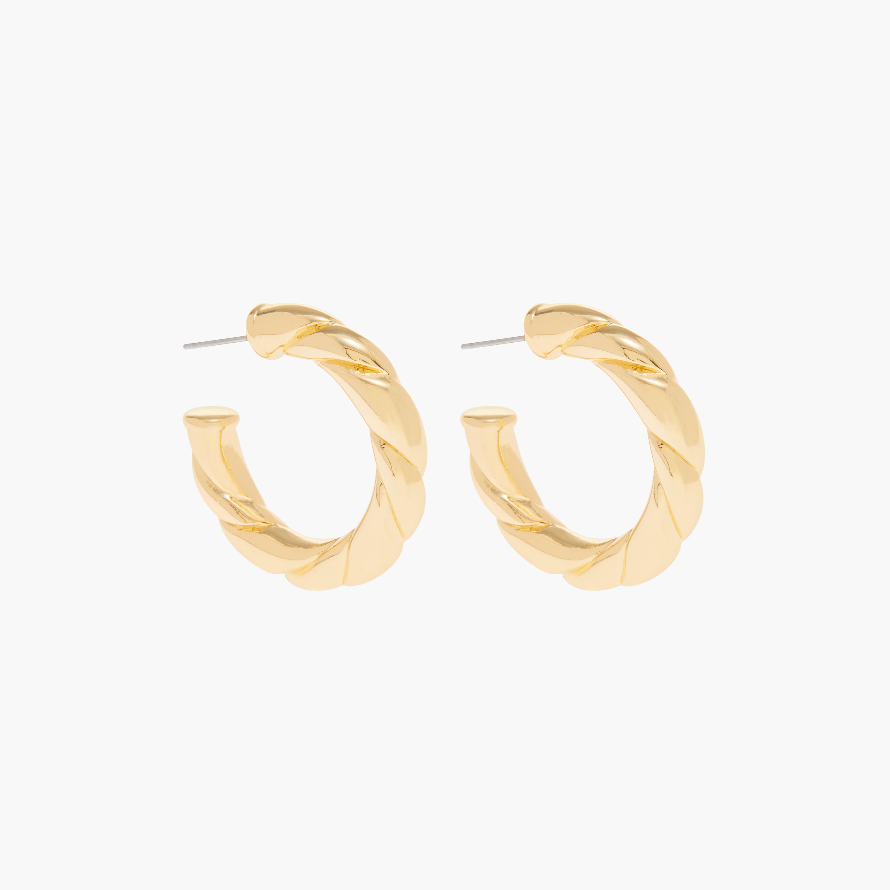 Metallic Hoop Earrings with Pushback Closure - Set of 3-women-watchesandjewellery-jewellery-earrings-image-3