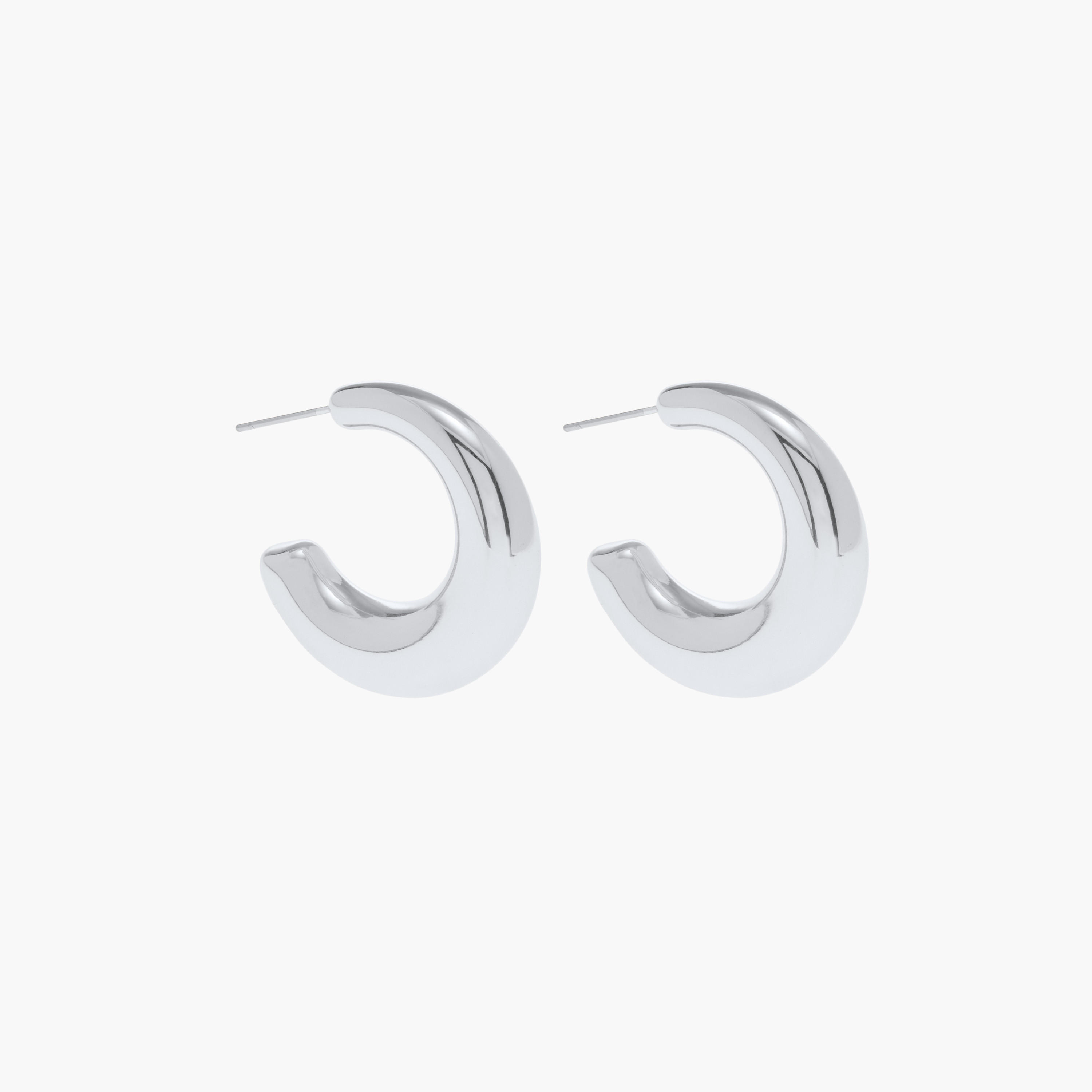Metallic Hoop Earrings with Pushback Closure - Set of 3-women-watchesandjewellery-jewellery-earrings-image-4