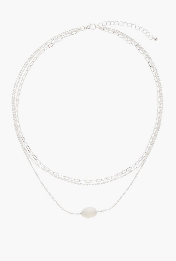 Layered Chain Necklace with Lobster Clasp Closure-women-watchesandjewellery-jewellery-necklacesandpendants-image-1