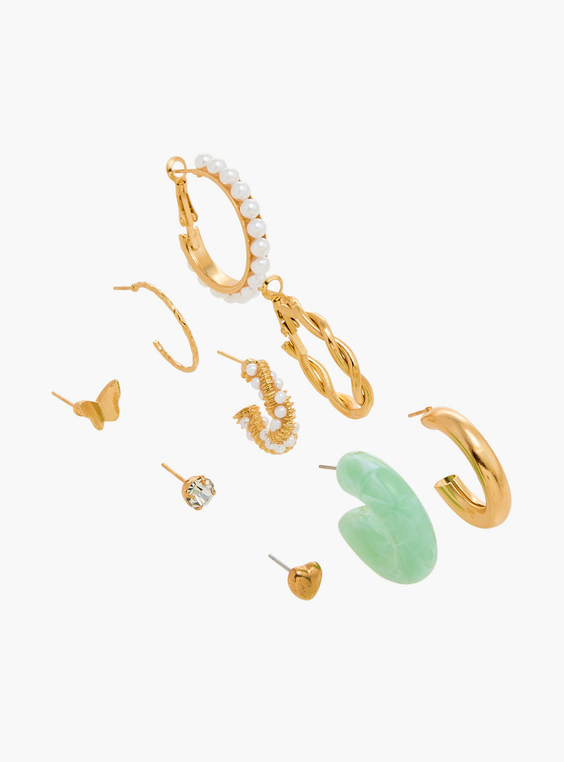 Assorted Earrings with Pushback Closure - Set of 9-women-watchesandjewellery-jewellery-earrings-image-3